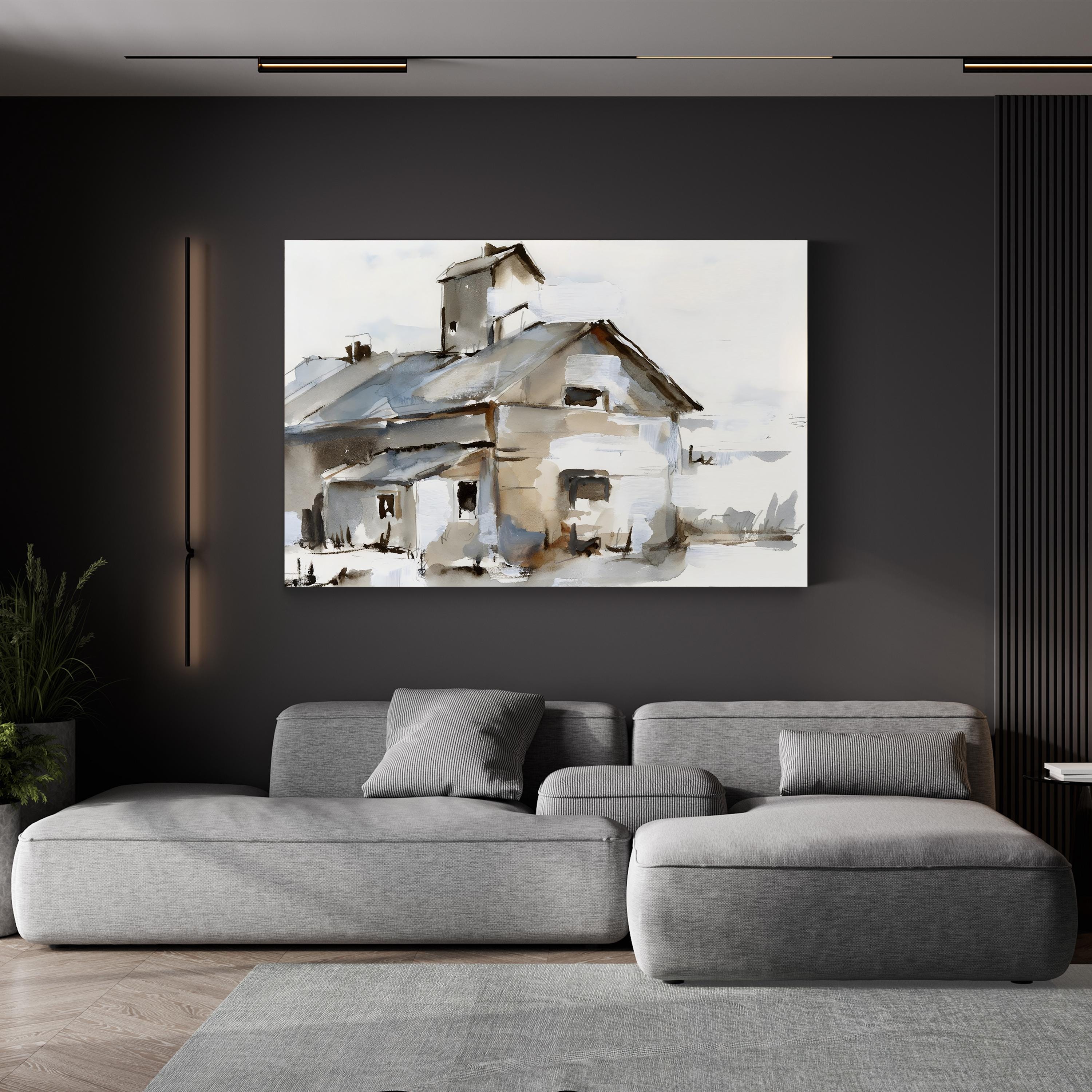 Dilapidated Barn II Wall Art by Ethan Harper – Rustic Farmhouse Landscape Canvas