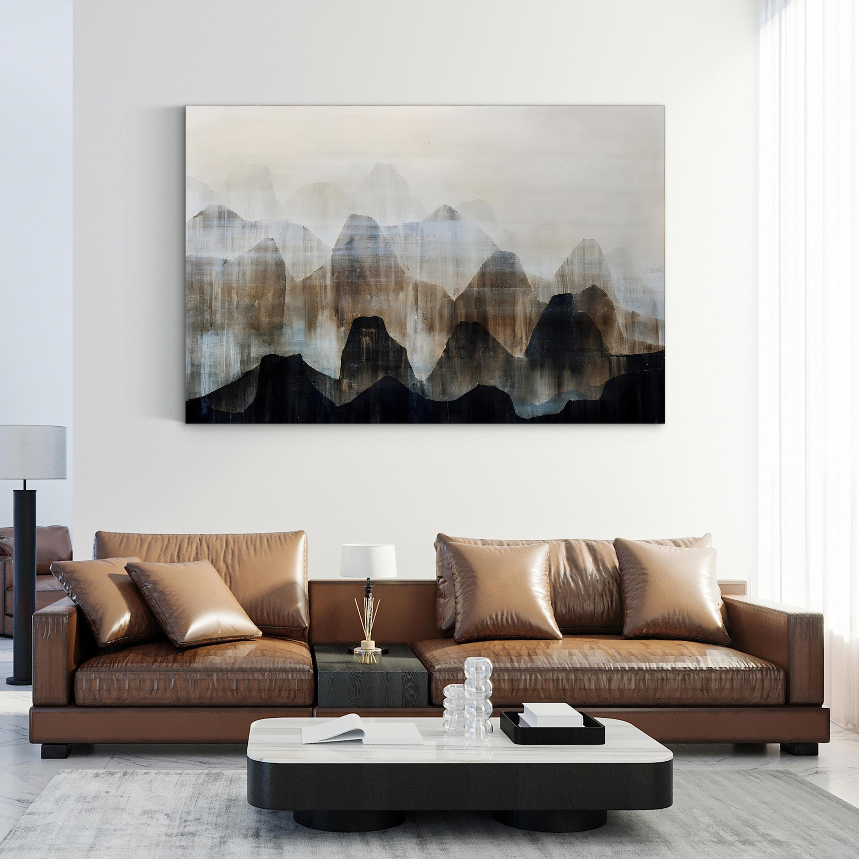 Distant Vistas II Wall Art by Farrell Douglass | Abstract Mountain Landscape in Earth Tones