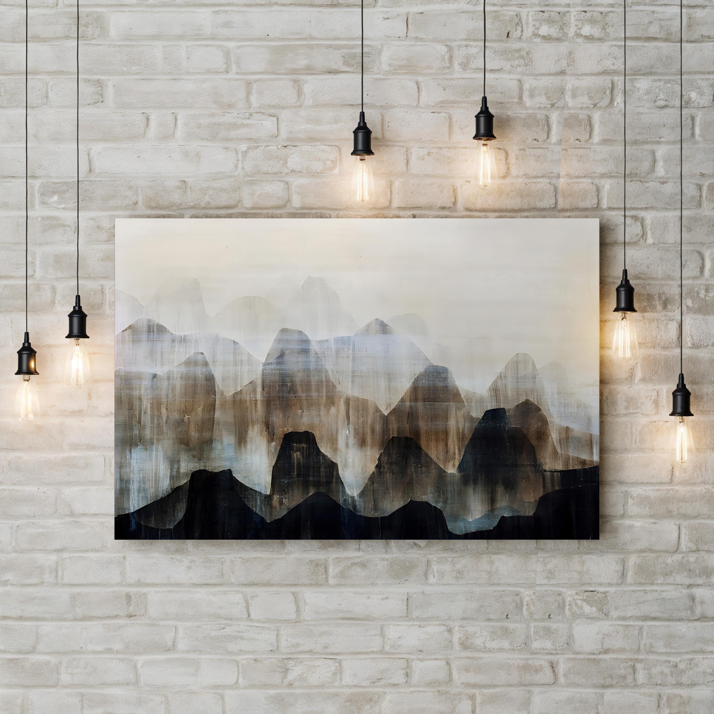 Distant Vistas II Wall Art by Farrell Douglass | Abstract Mountain Landscape in Earth Tones