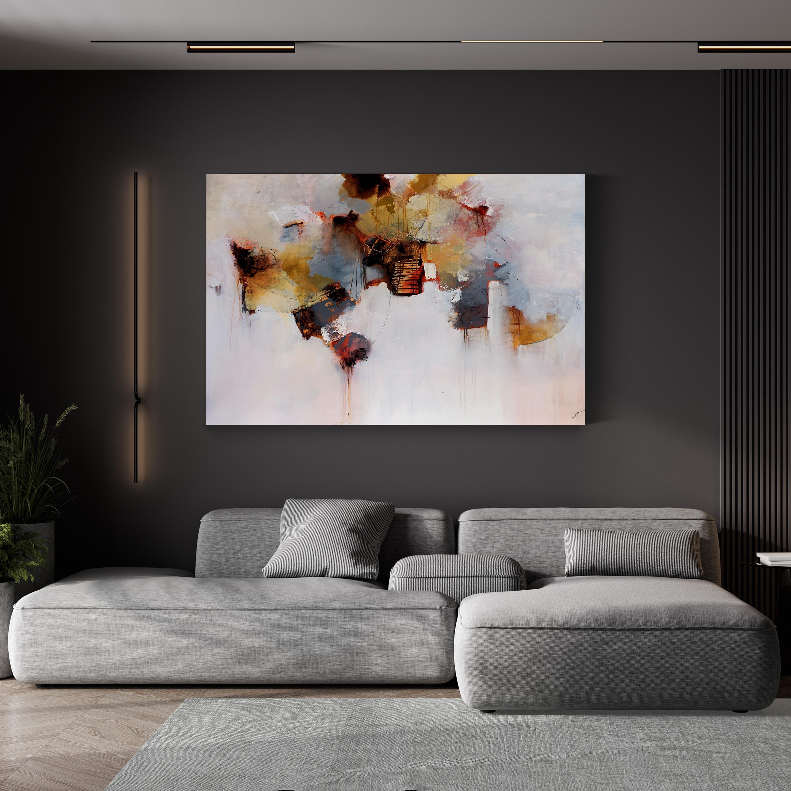 Earthenware – Contemporary Abstract Textured Wall Art by Kari Taylor