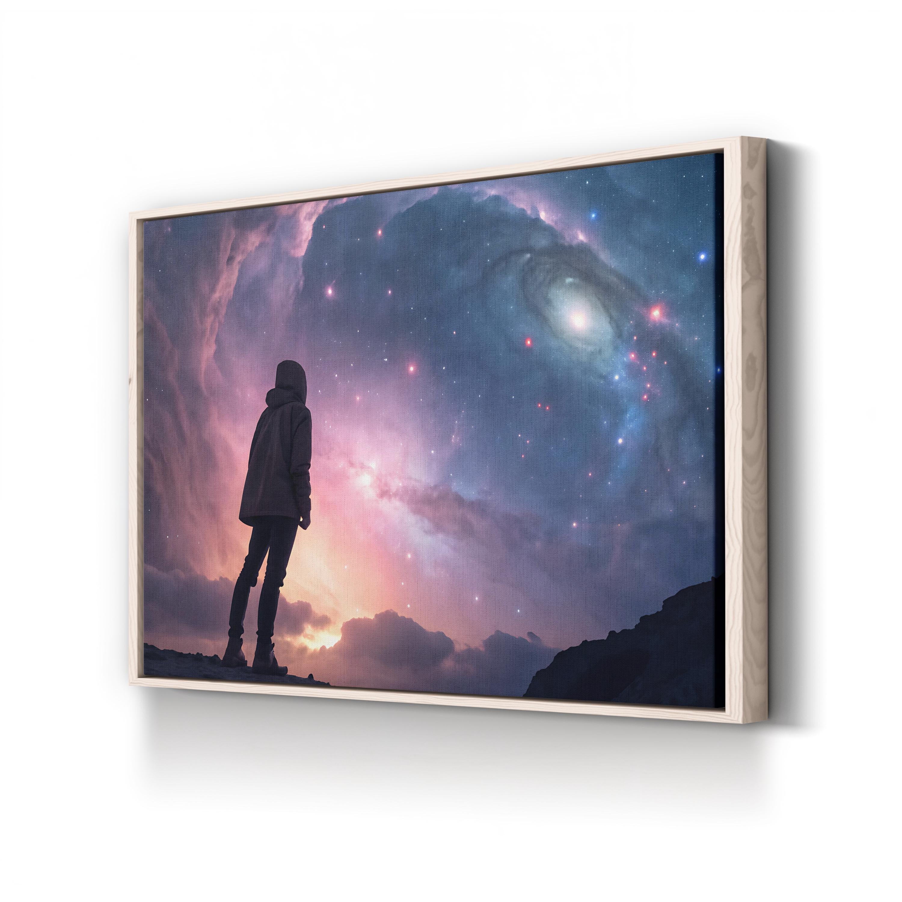 Celestial Night Sky – Period Illustration Wall Art | Cosmic Stars Canvas Print