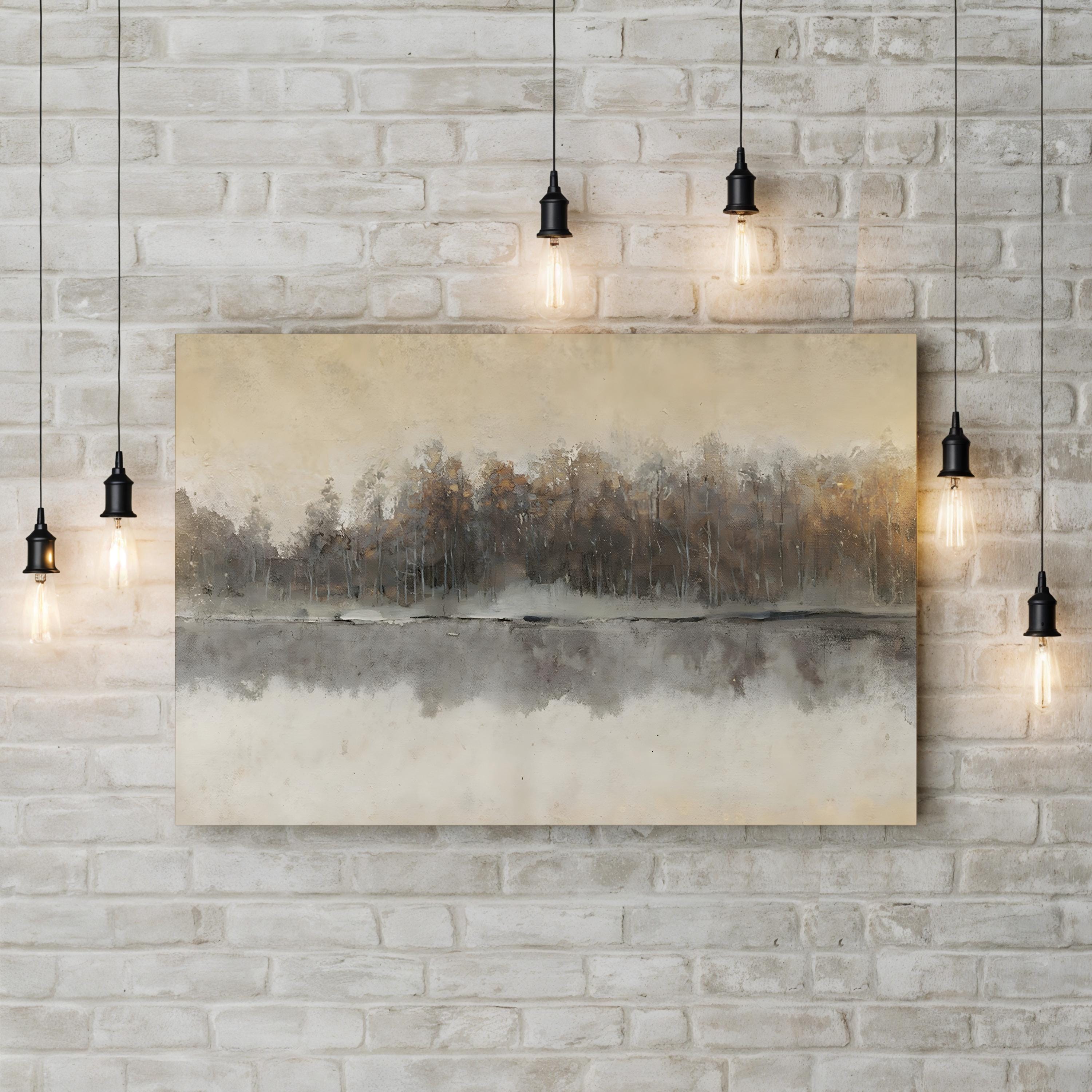 Edgewater II Misty Reflection – Tim O’Toole Wall Art | Contemporary Landscape Canvas Print