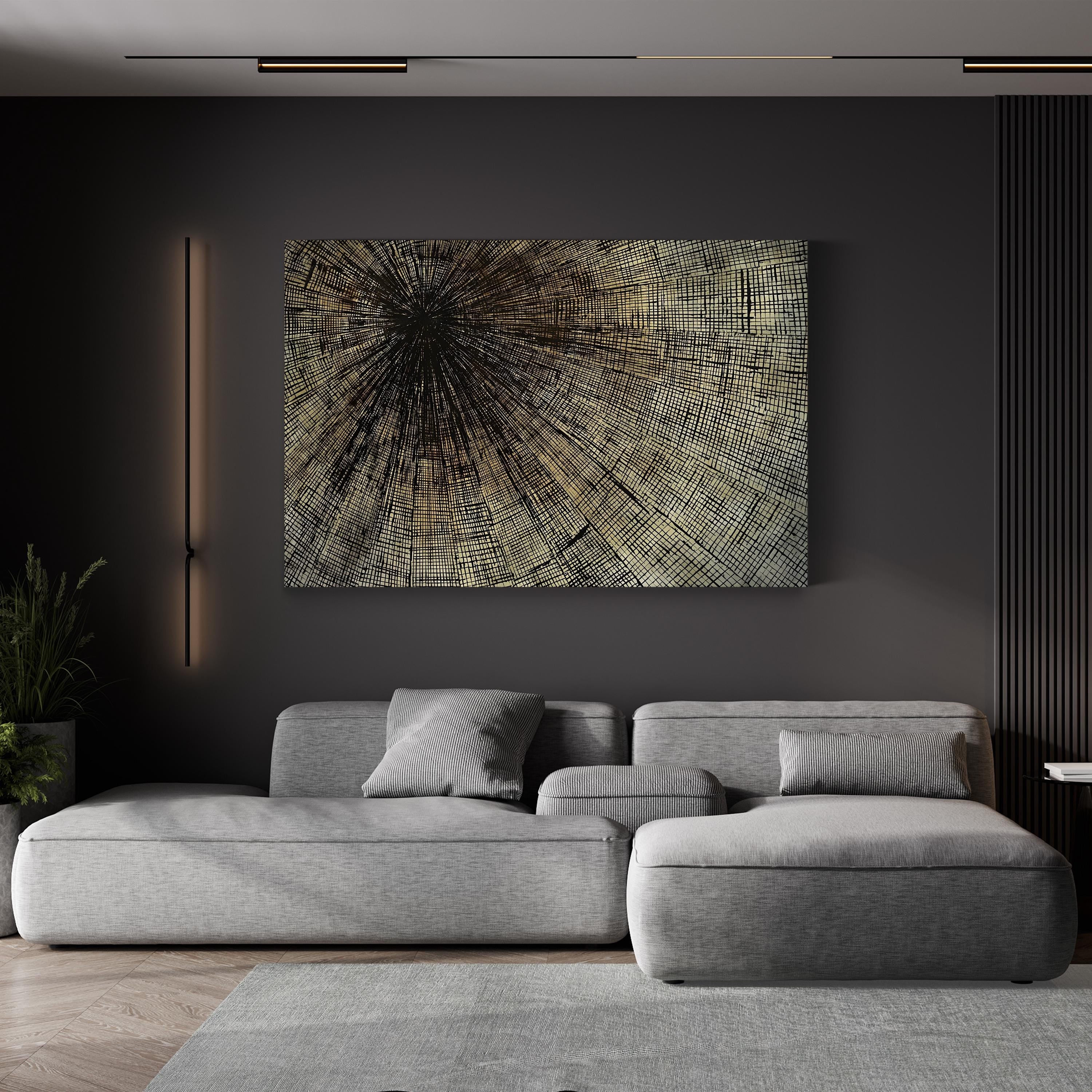Enmeshed – Contemporary Abstract Linear Wall Art by Kari Taylor