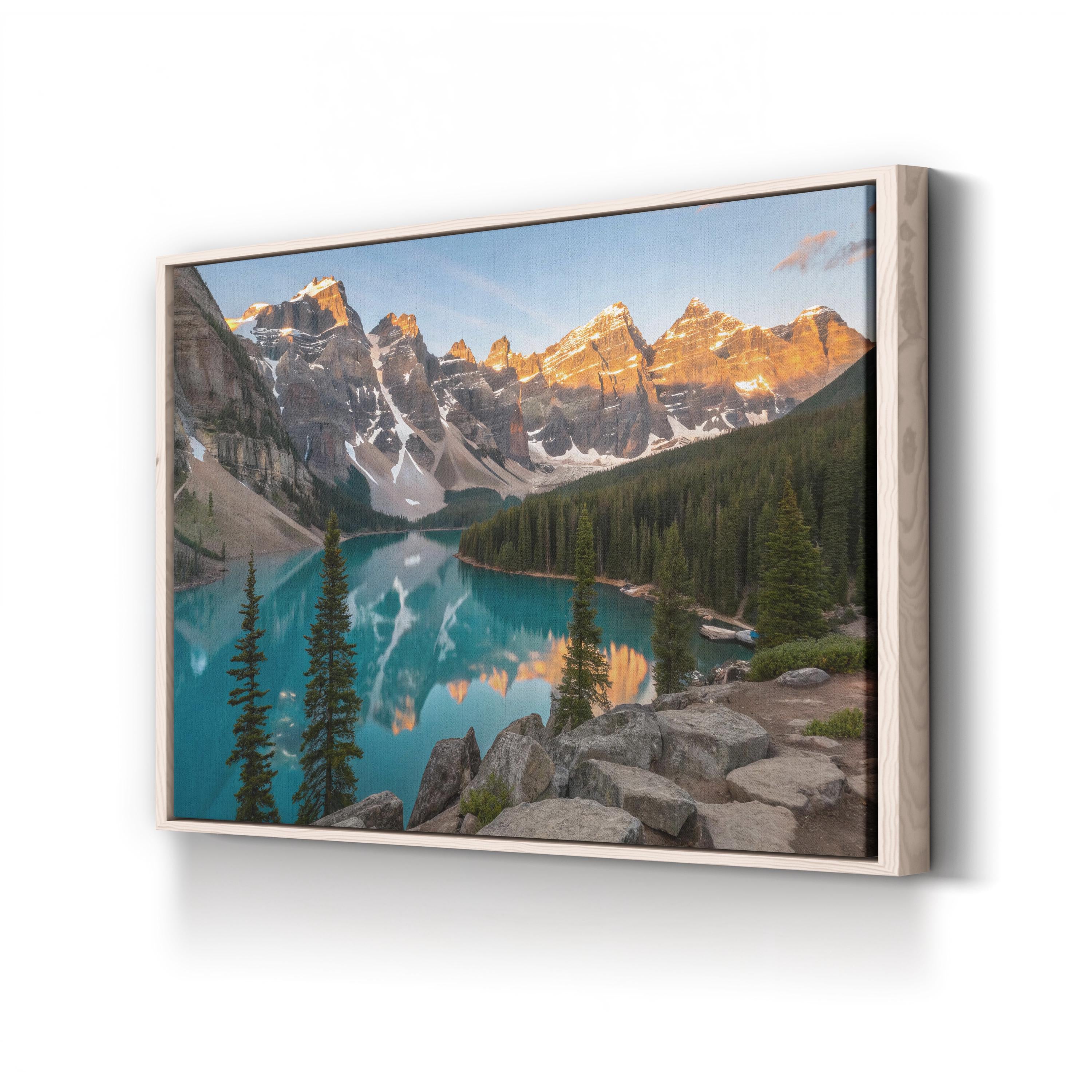 Moraine Lake Canvas Art – Banff Mountain Landscape