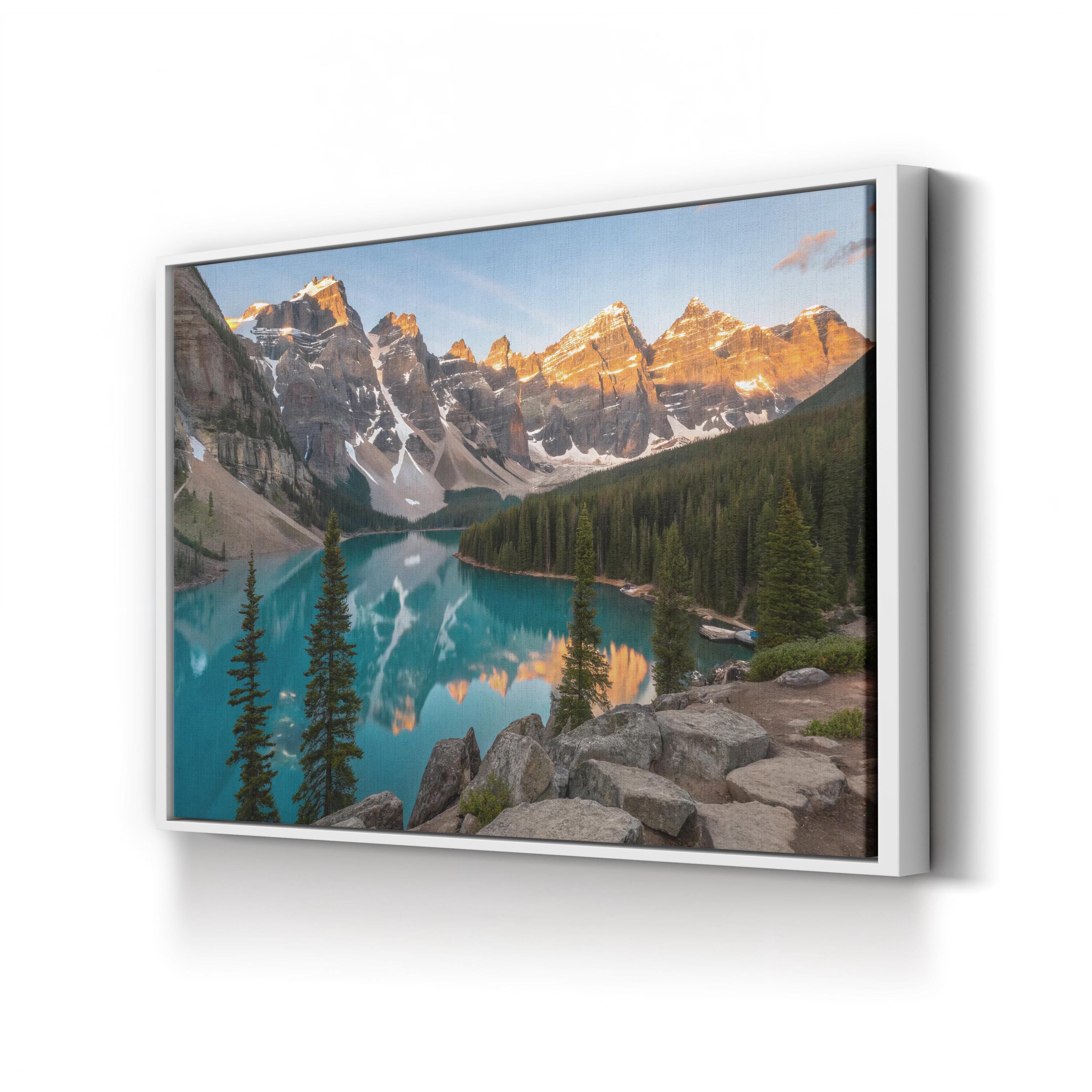 Moraine Lake Canvas Art – Banff Mountain Landscape