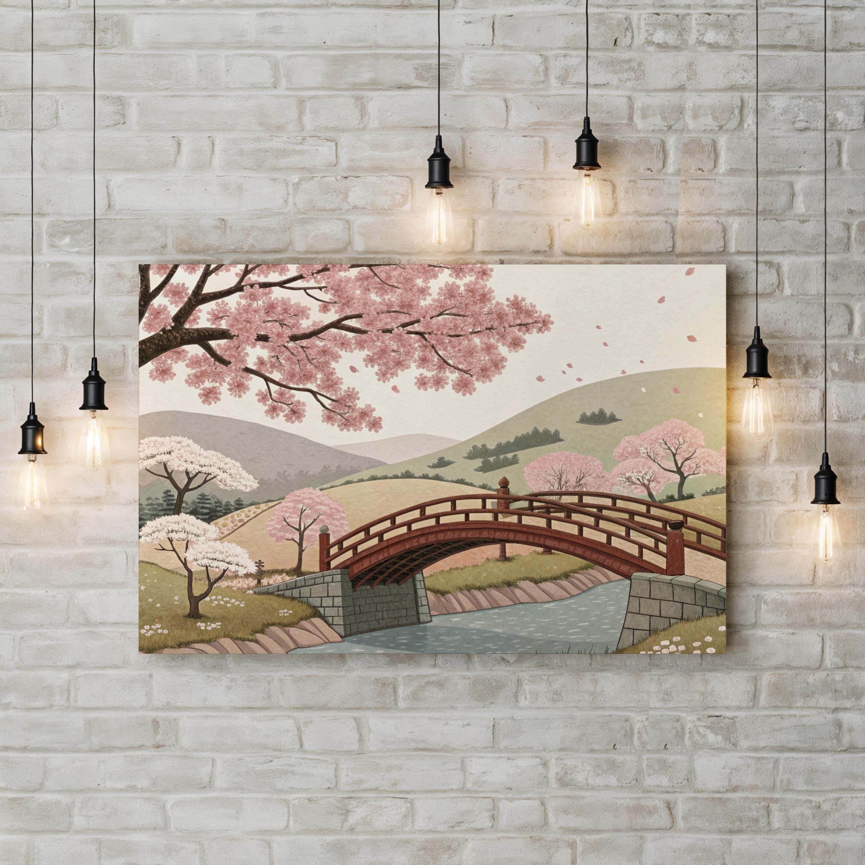 Floral Mosaic Blossoms – Period Illustration Wall Art | Colorful Abstract Canvas Print