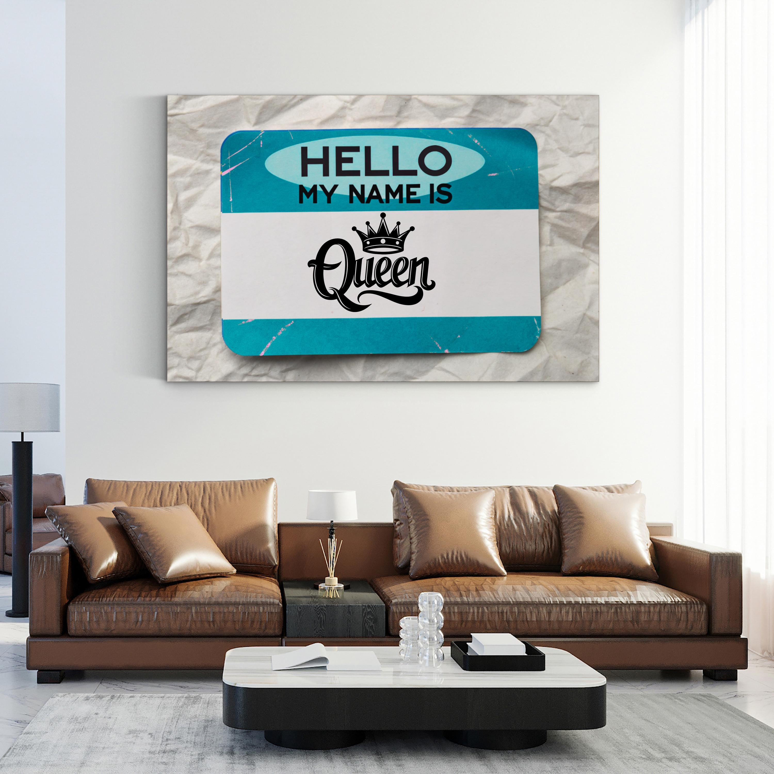 Empowering Queen Graffiti – Period Illustration Wall Art | Inspirational Street Canvas Print