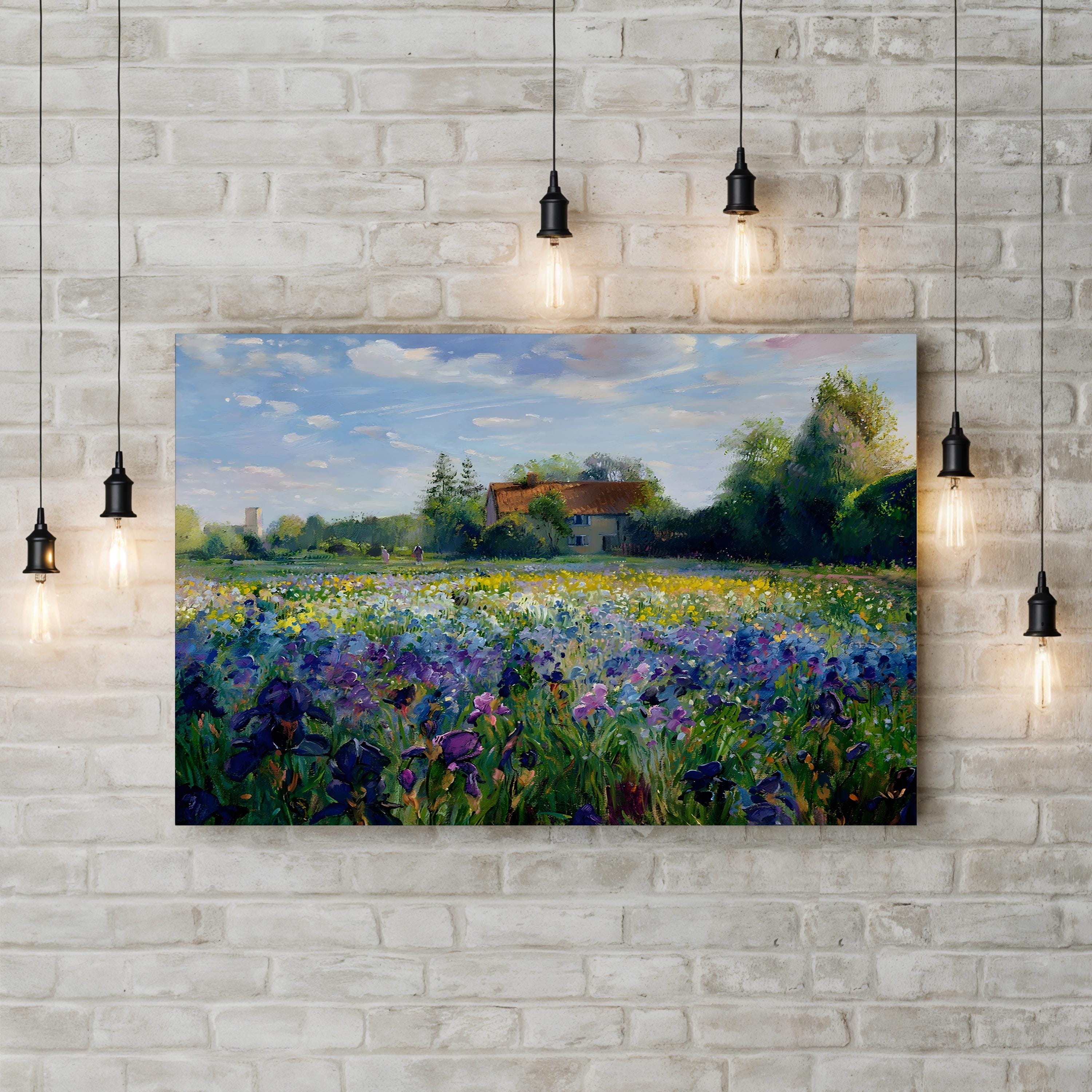 Evening at the Iris Field Landscape Wall Art by Timothy Easton
