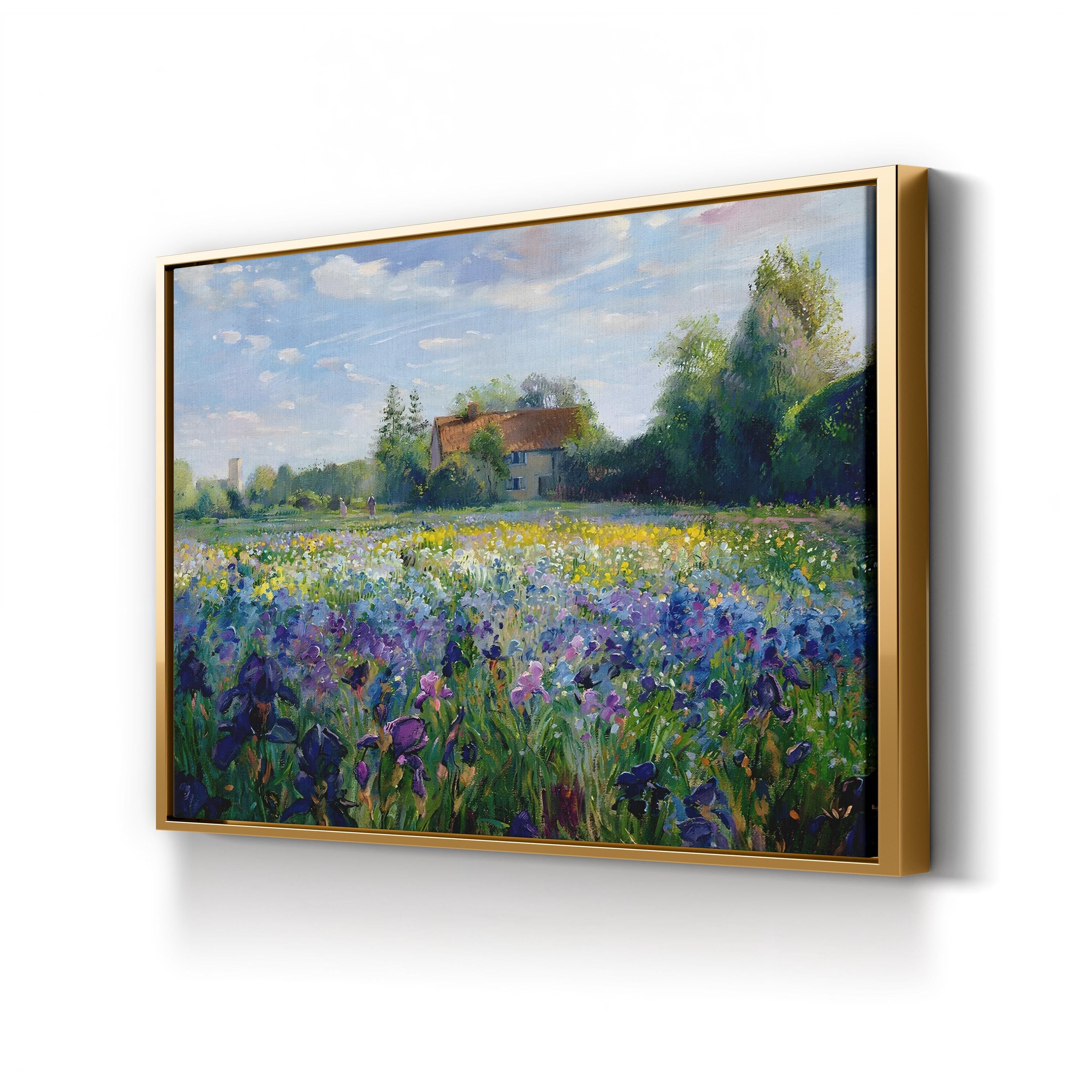 Evening at the Iris Field Landscape Wall Art by Timothy Easton