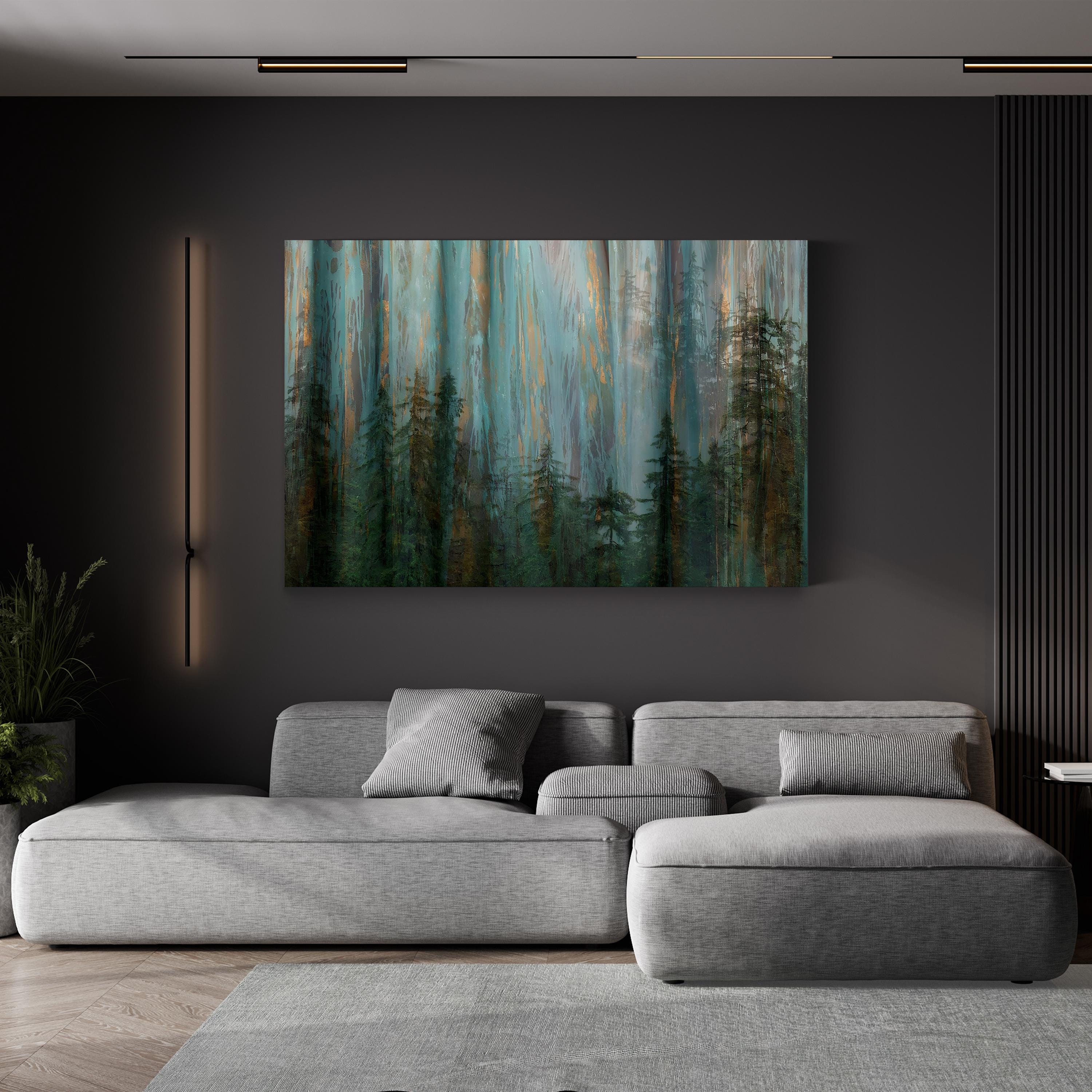 Forest I Wall Art – Tranquil Abstract Forest Canvas by Kathy Mahan
