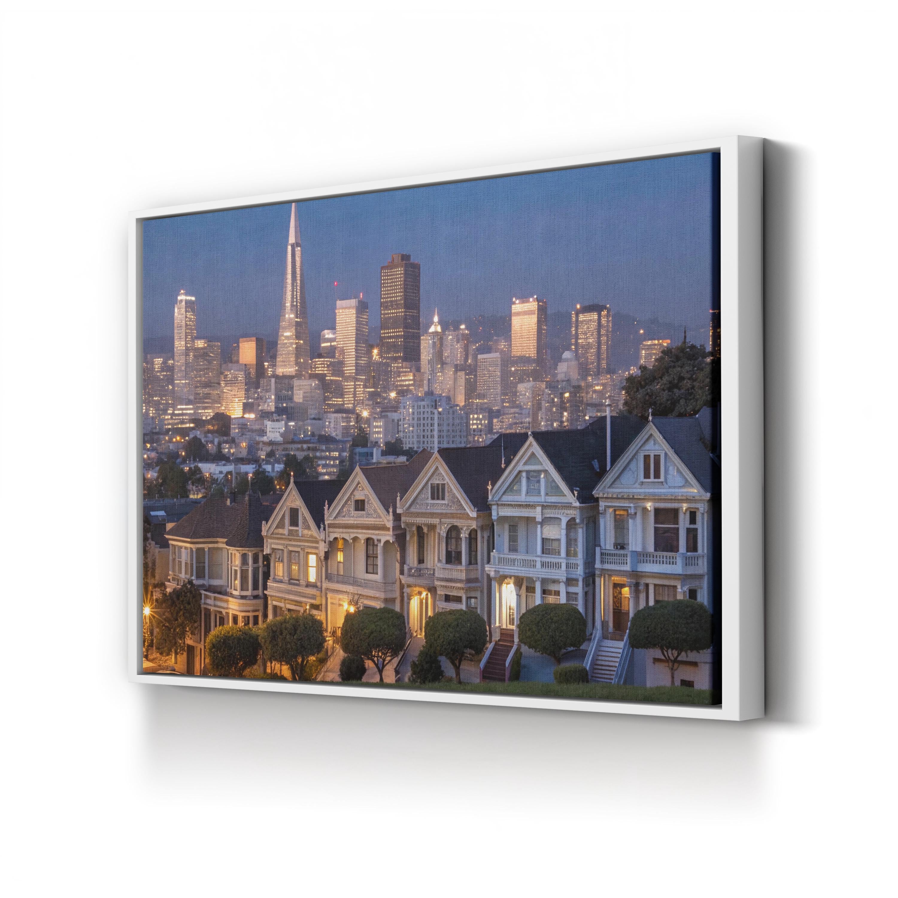 Painted Ladies San Francisco – Vintage Photography Wall Art | Cityscape Canvas Print