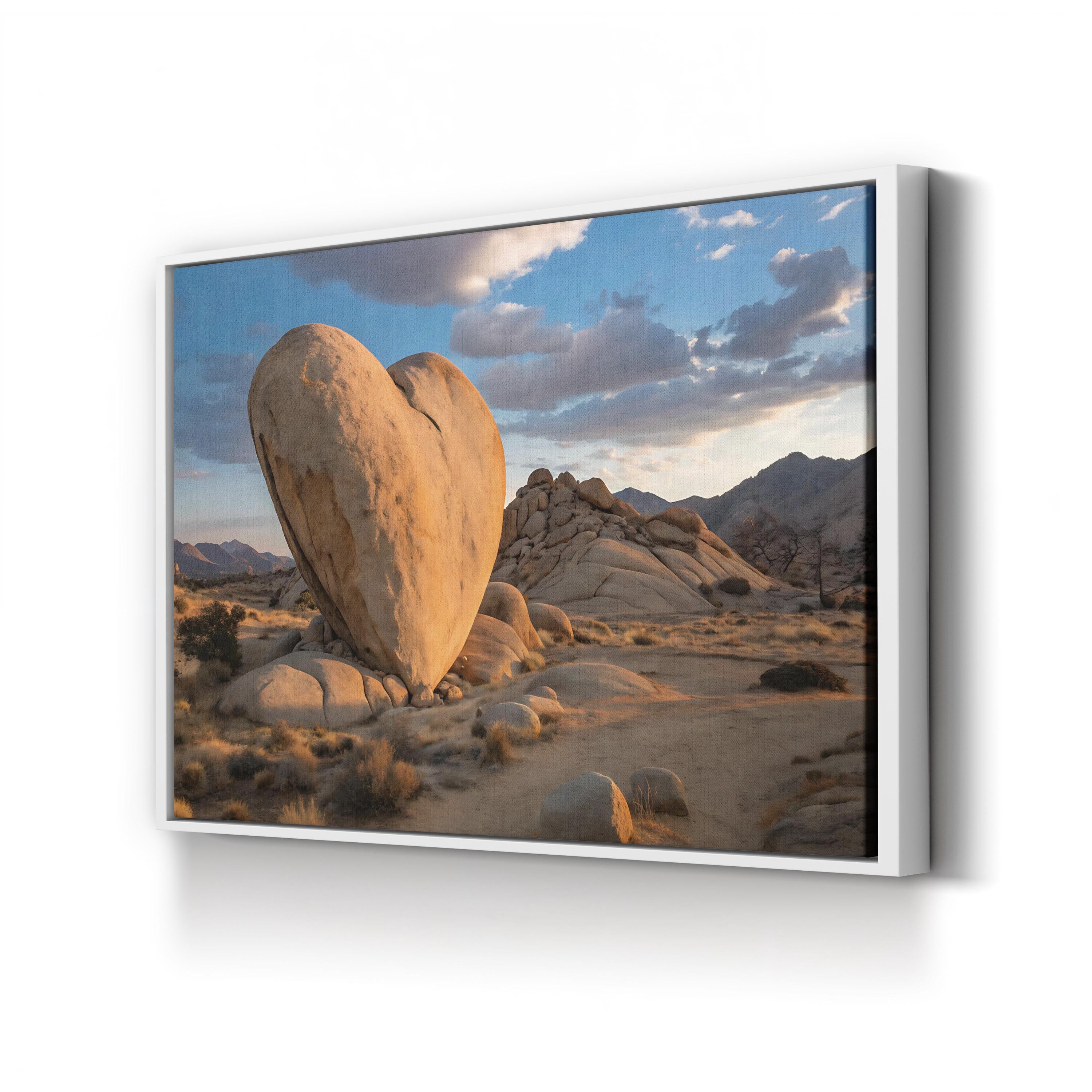 Heart Rocks Desert – Vintage Photography Wall Art | Southwestern Landscape Canvas Print