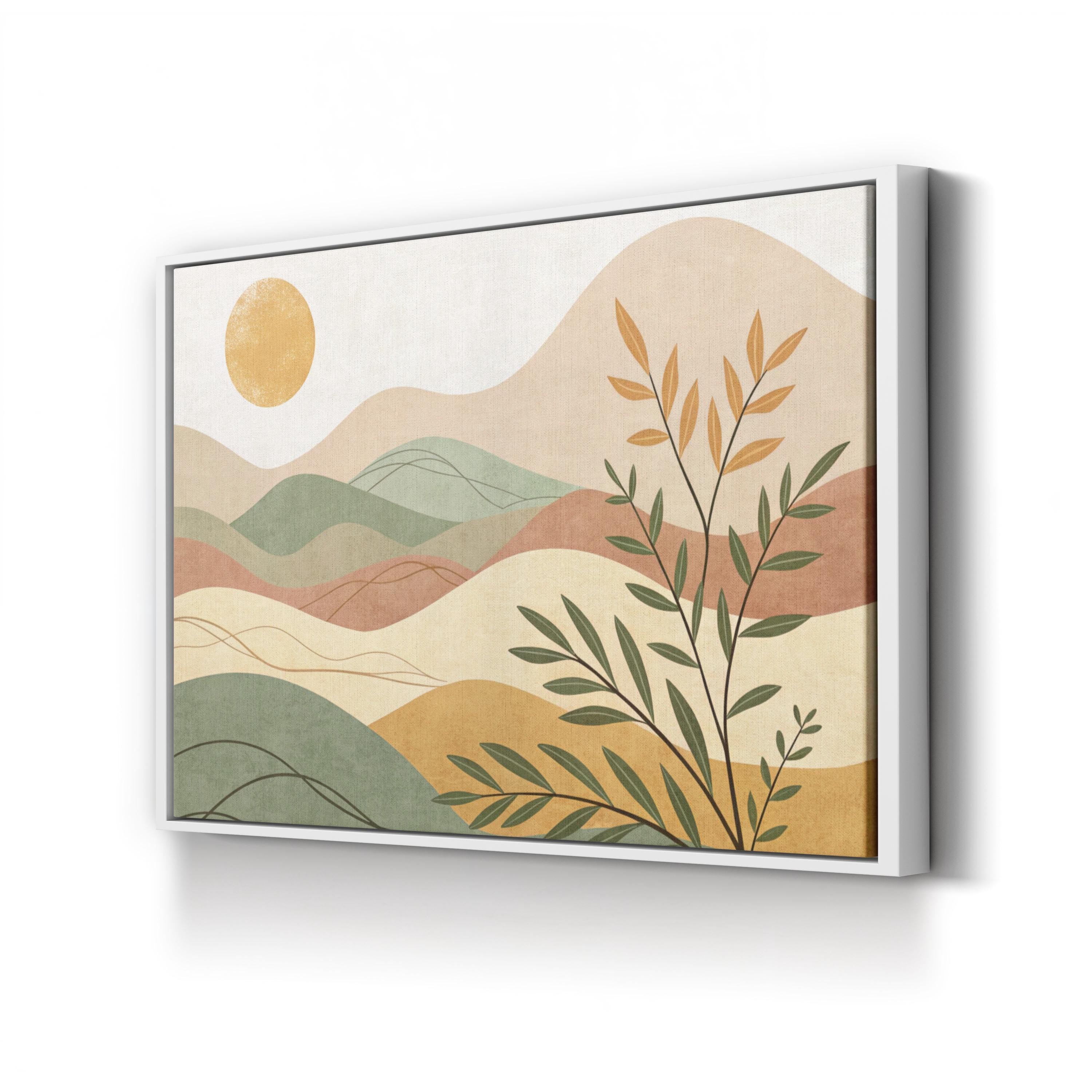 Boho Sunscape Canvas Print: Abstract Landscape Wall Art
