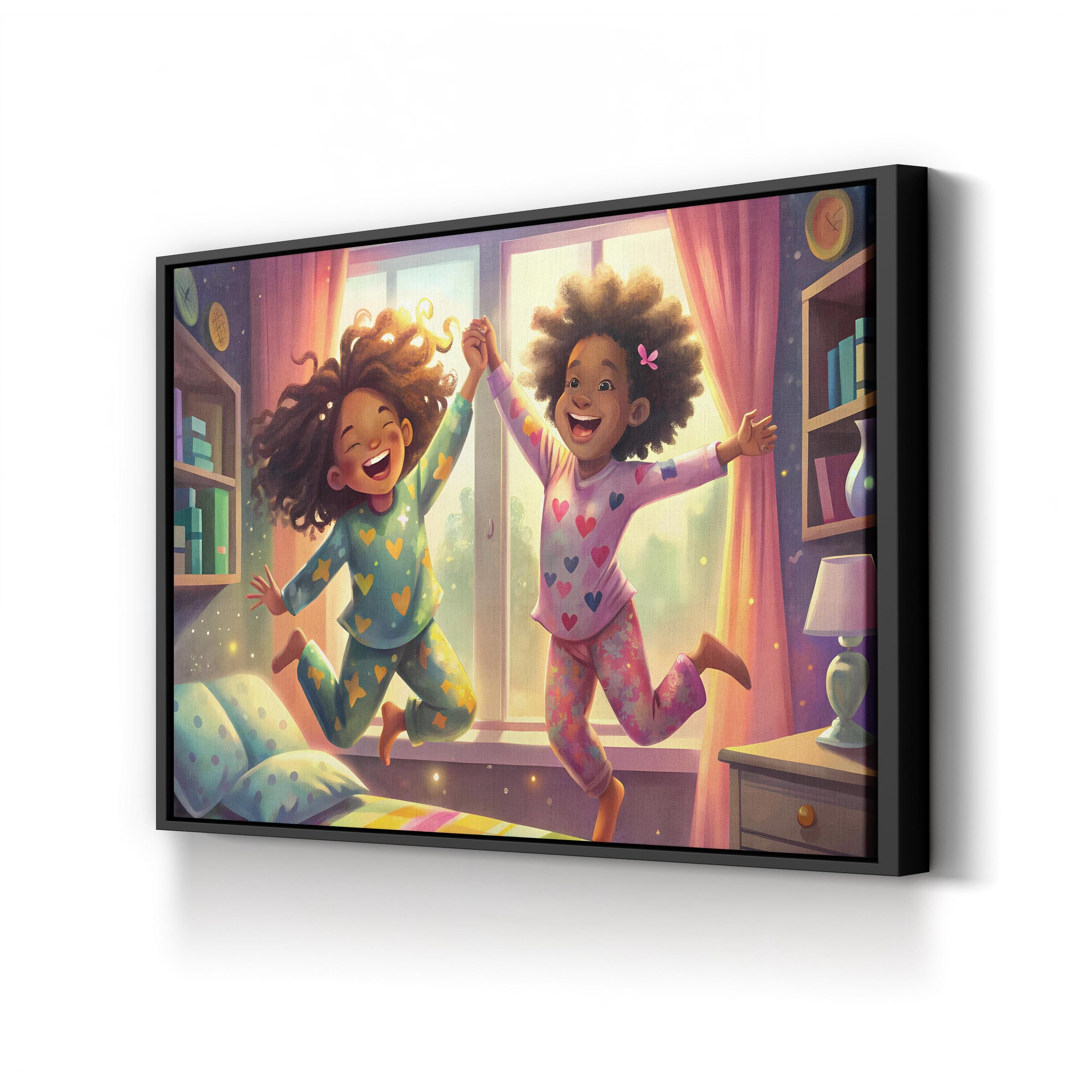 Pajama Party – Playful Kids Bedroom Canvas Art
