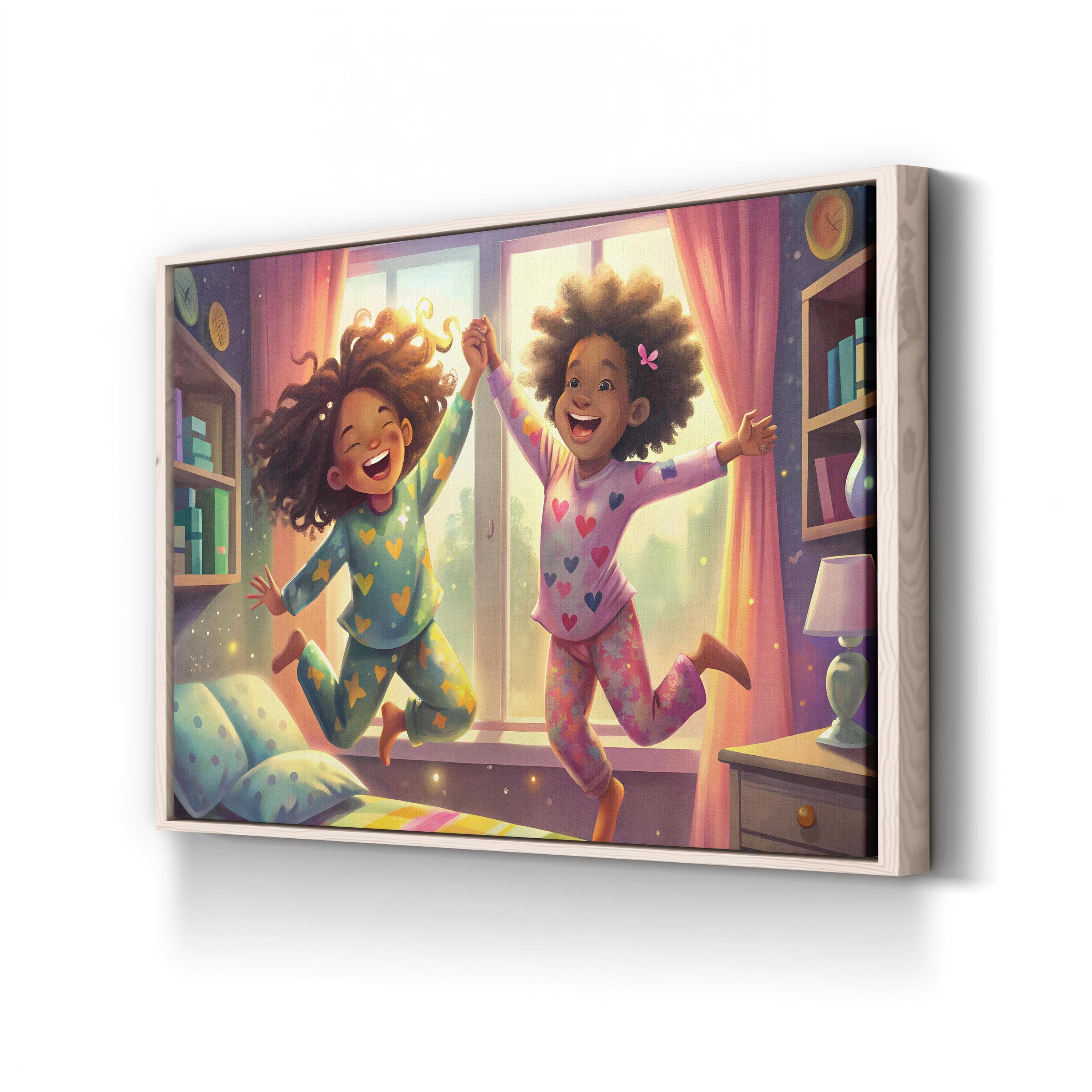 Pajama Party – Playful Kids Bedroom Canvas Art