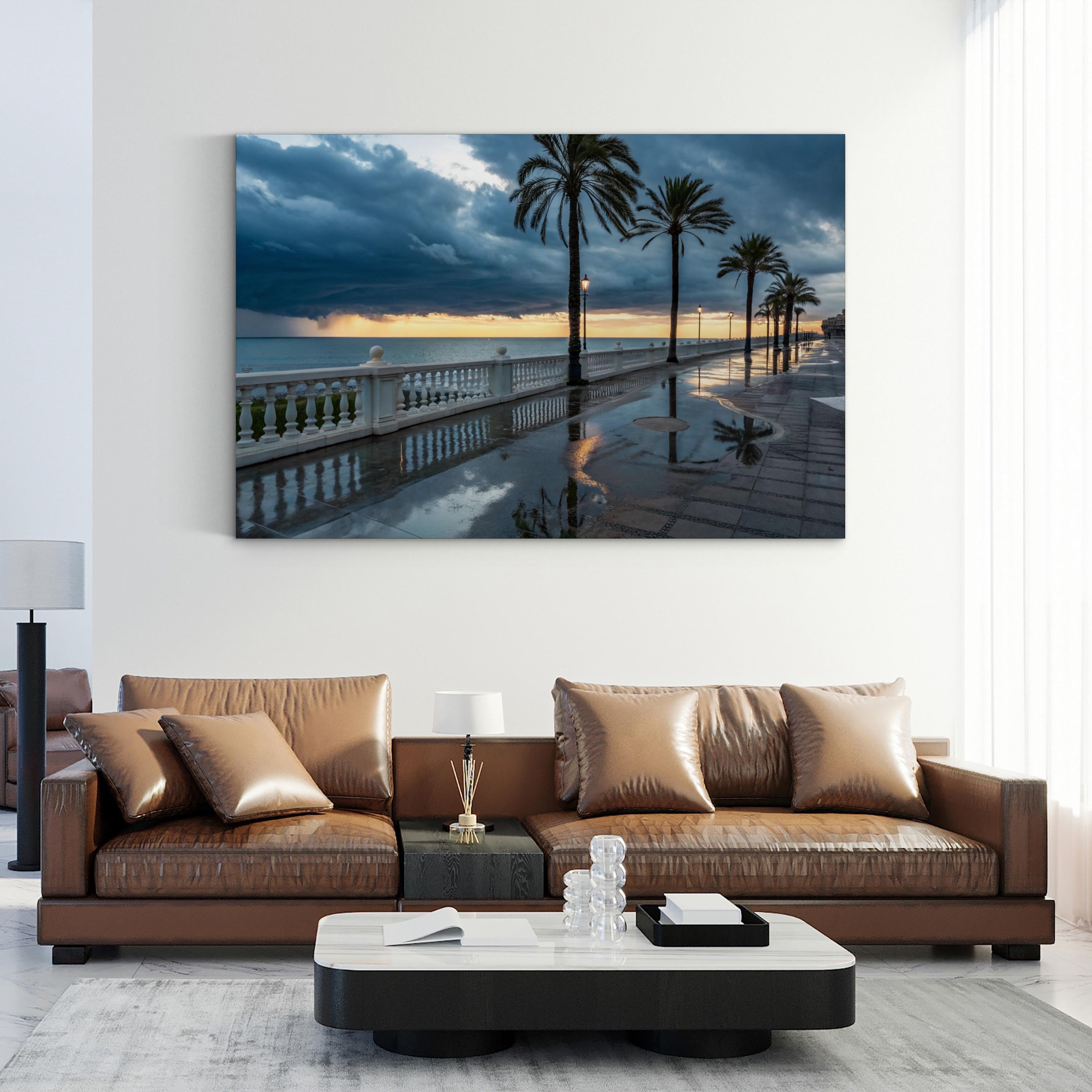 Pier Reflections at Dusk – Vintage Photography Wall Art | Coastal Ocean Canvas Print