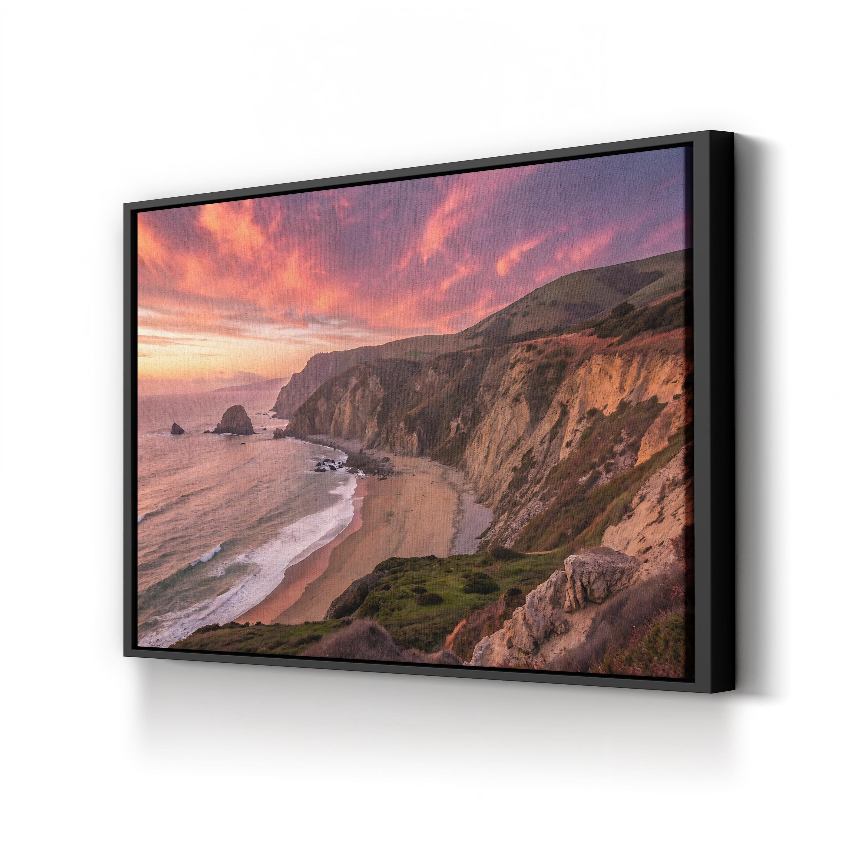 Point Reyes Sunset Canvas Wall Art — Point Reyes Coastal Landscape, California