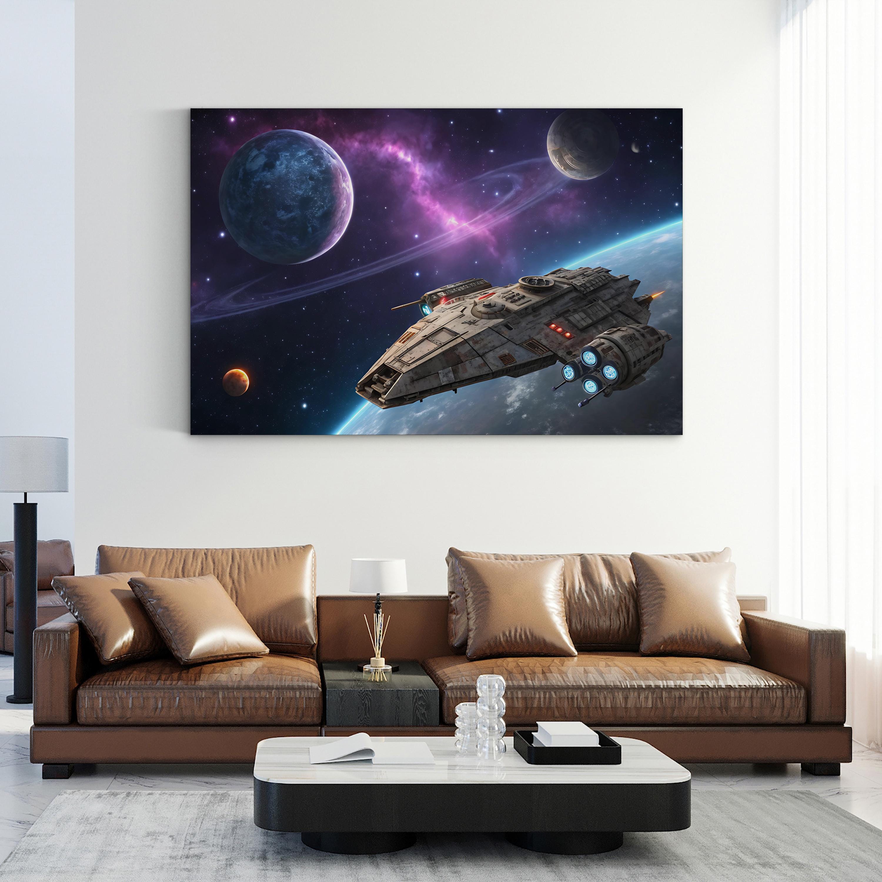 Full Speed Ahead Canvas – Galactic Motivation Wall Art