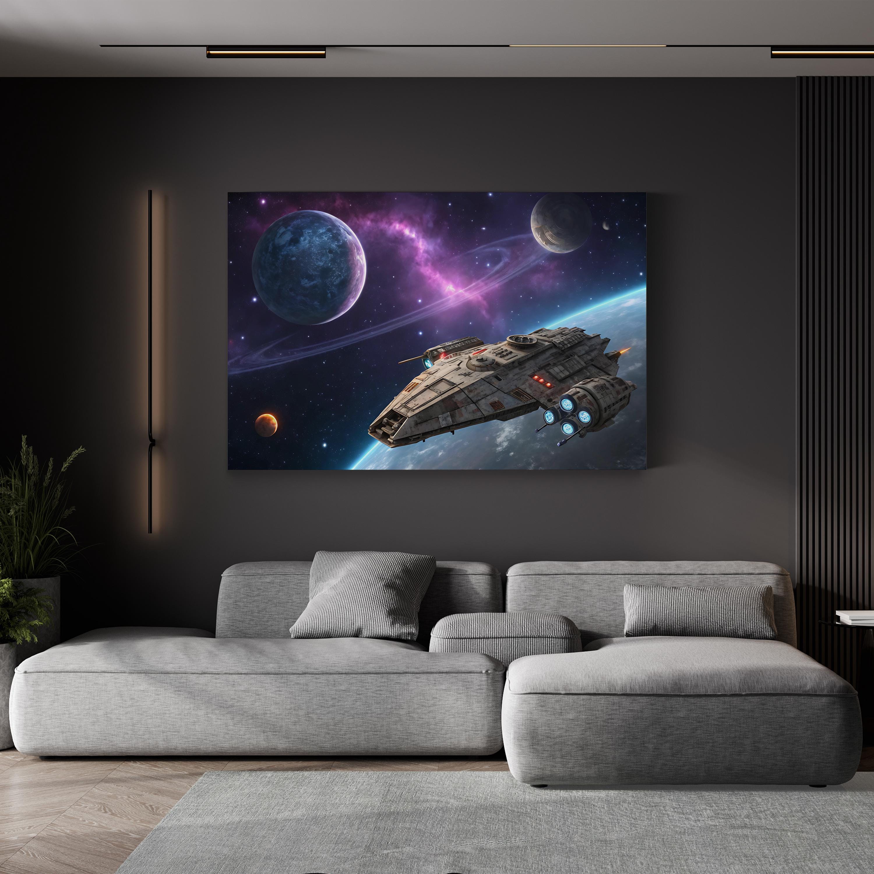 Full Speed Ahead Canvas – Galactic Motivation Wall Art