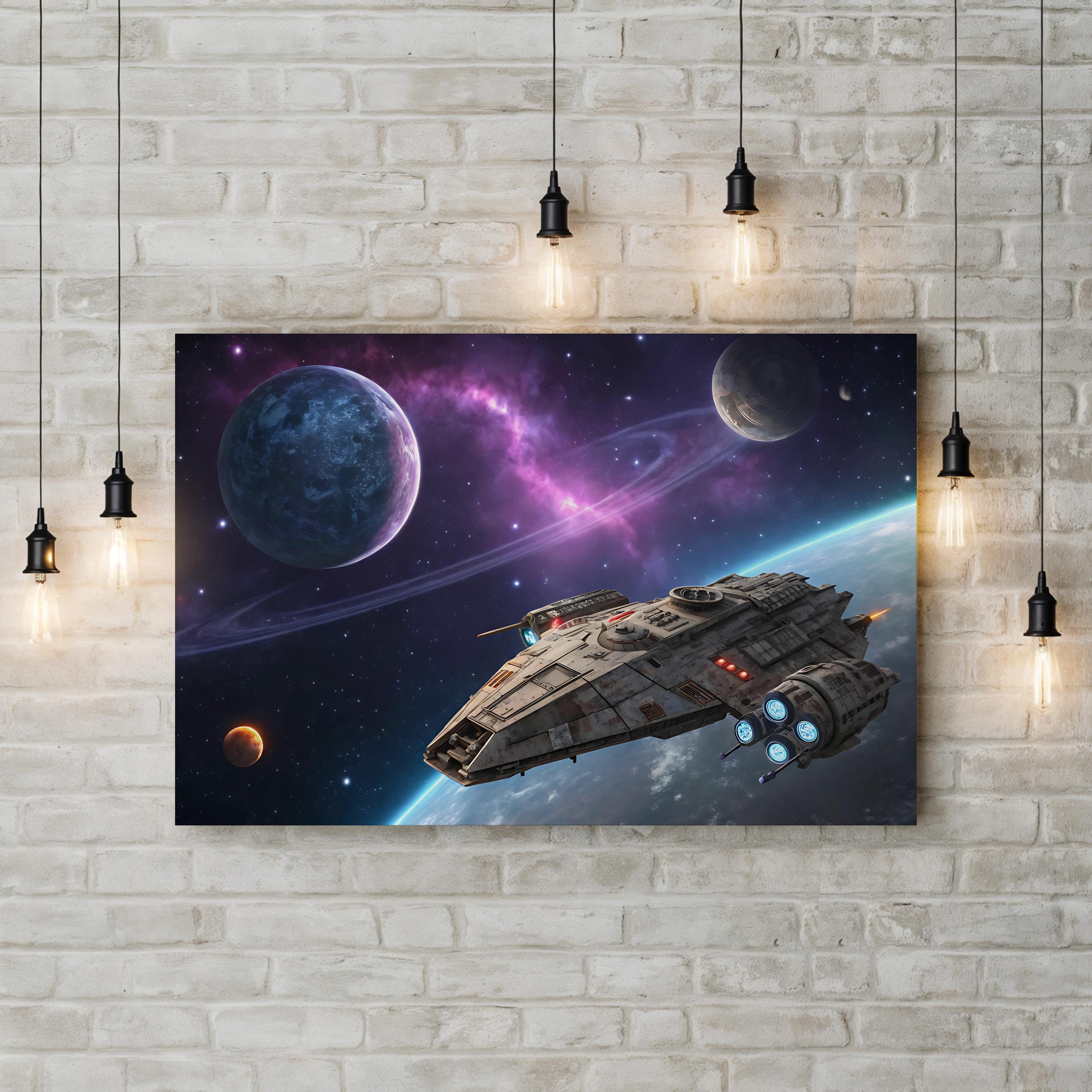 Full Speed Ahead Canvas – Galactic Motivation Wall Art