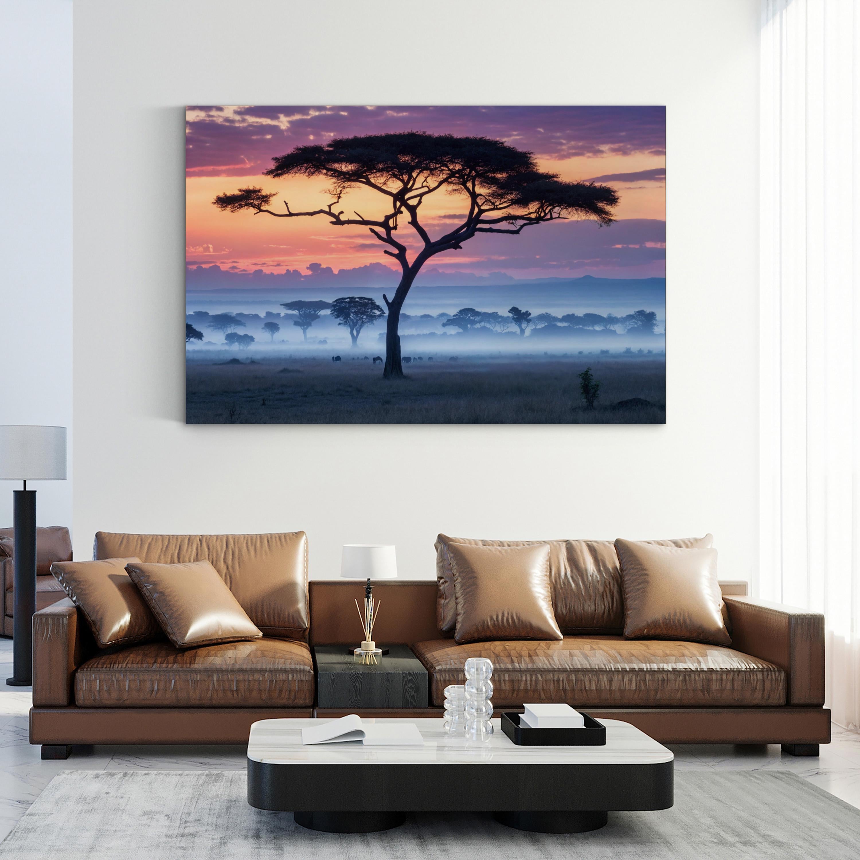 Serengeti Safari – Vintage Photography Wall Art | African Wildlife Landscape Canvas Print