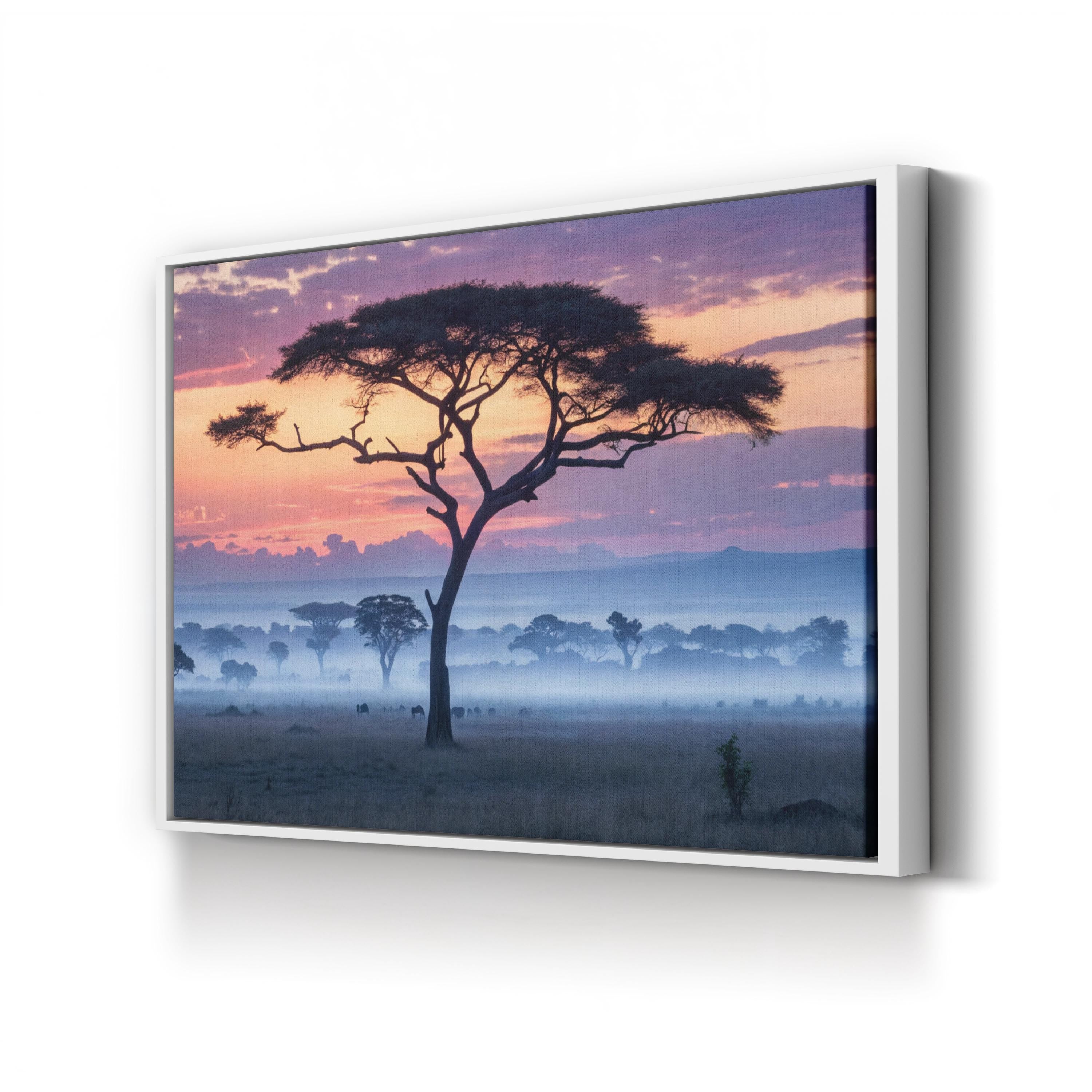 Serengeti Safari – Vintage Photography Wall Art | African Wildlife Landscape Canvas Print