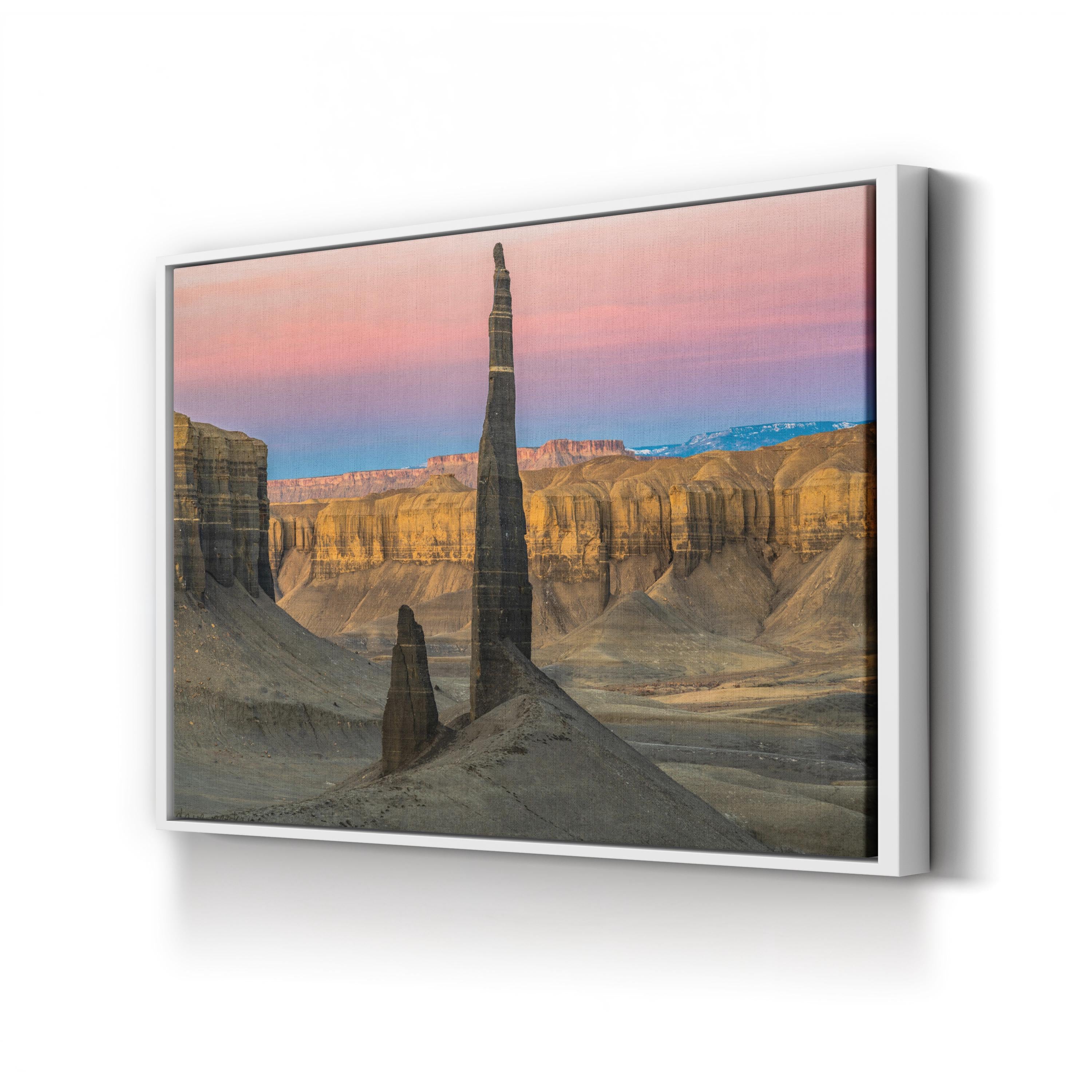 Desert Sunset Rock Pinnacle – Vintage Photography Wall Art | Landscape Canvas Print