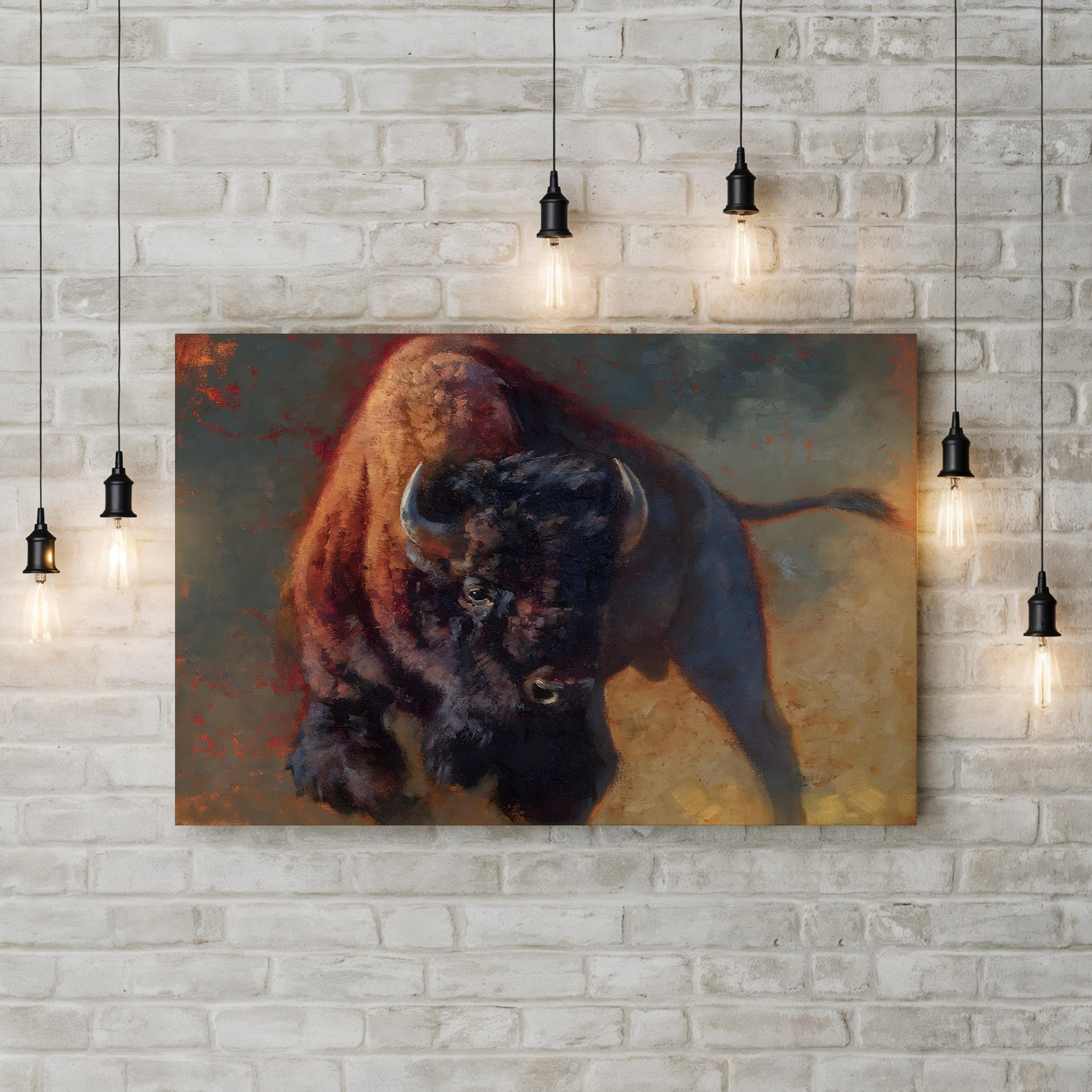 Full of Snort Wall Art by Julie Chapman – Modern Wildlife Canvas Print
