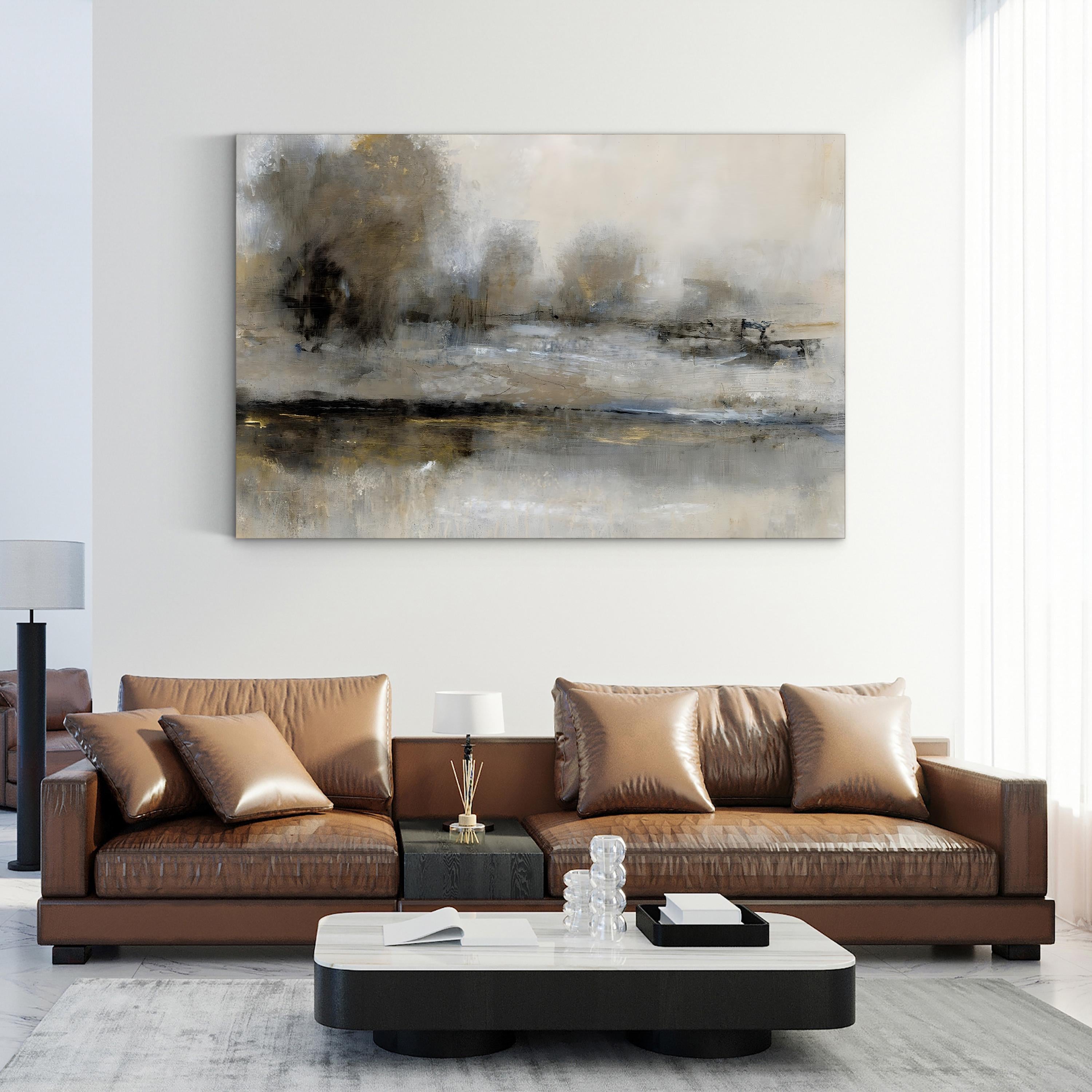 Gilt Landscape II Canvas Art Print by Tim O’Toole | Abstract Nature Wall Art with Gold Accents