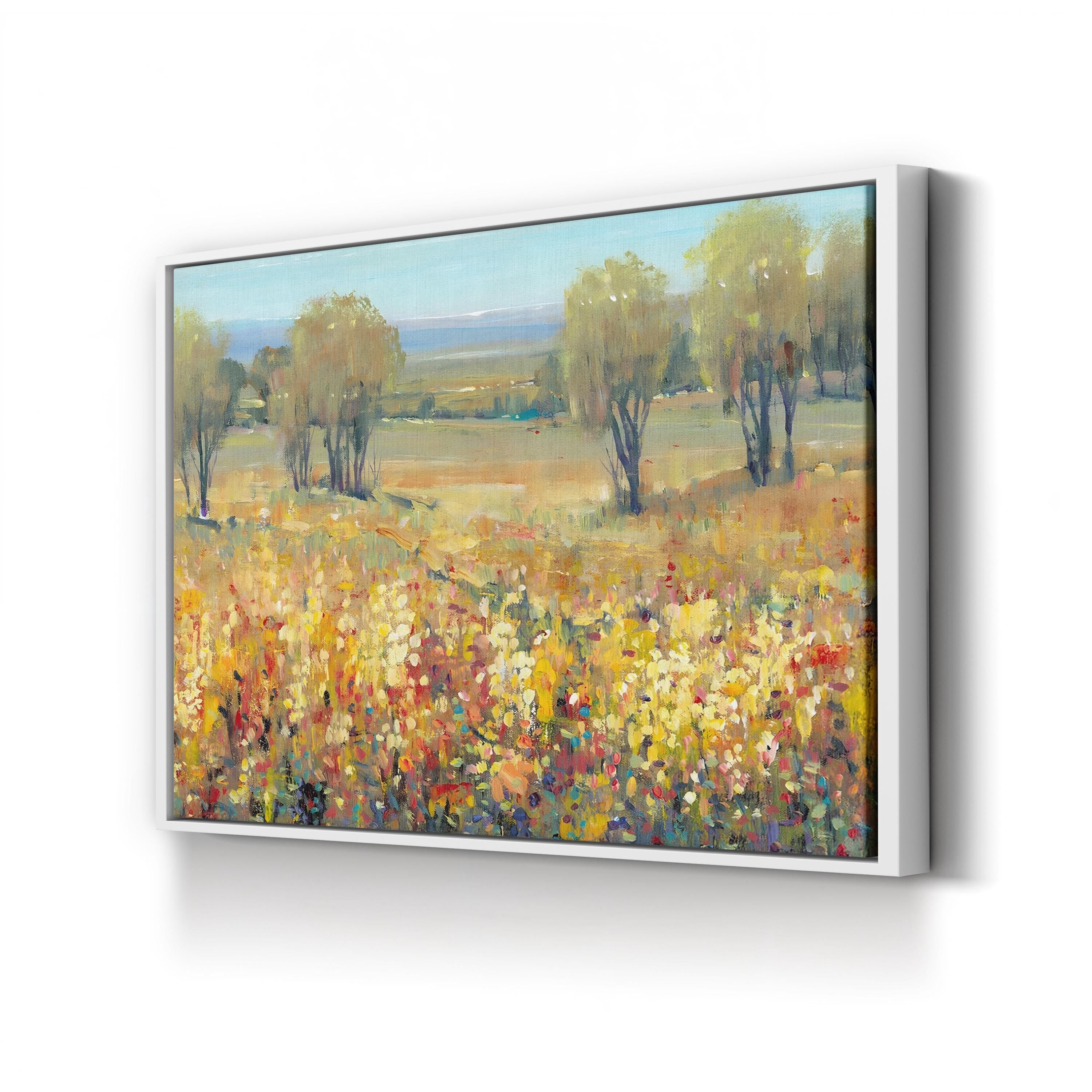Golden Fields II – Framed Contemporary Landscape Canvas Art by Tim O’Toole