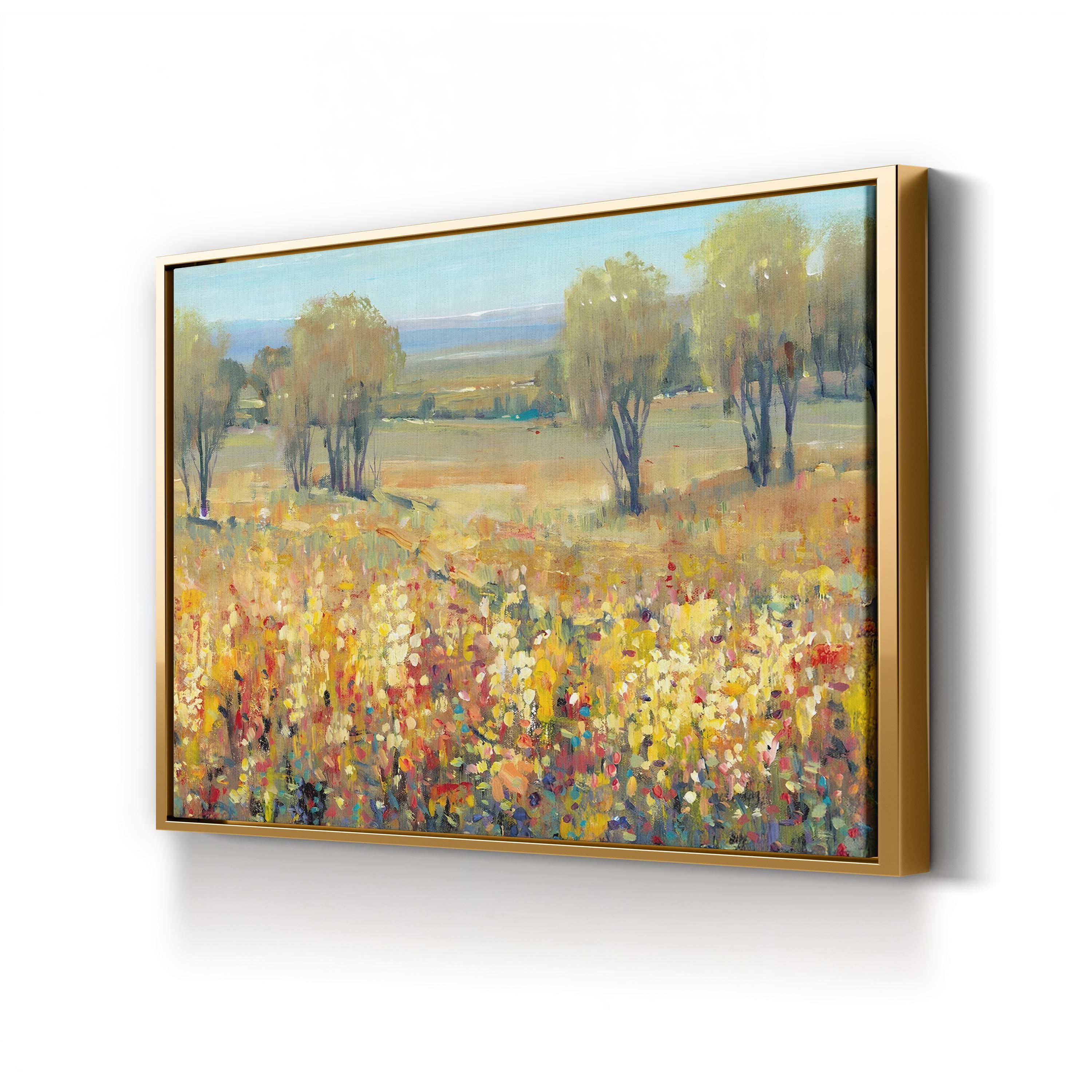 Golden Fields II – Framed Contemporary Landscape Canvas Art by Tim O’Toole