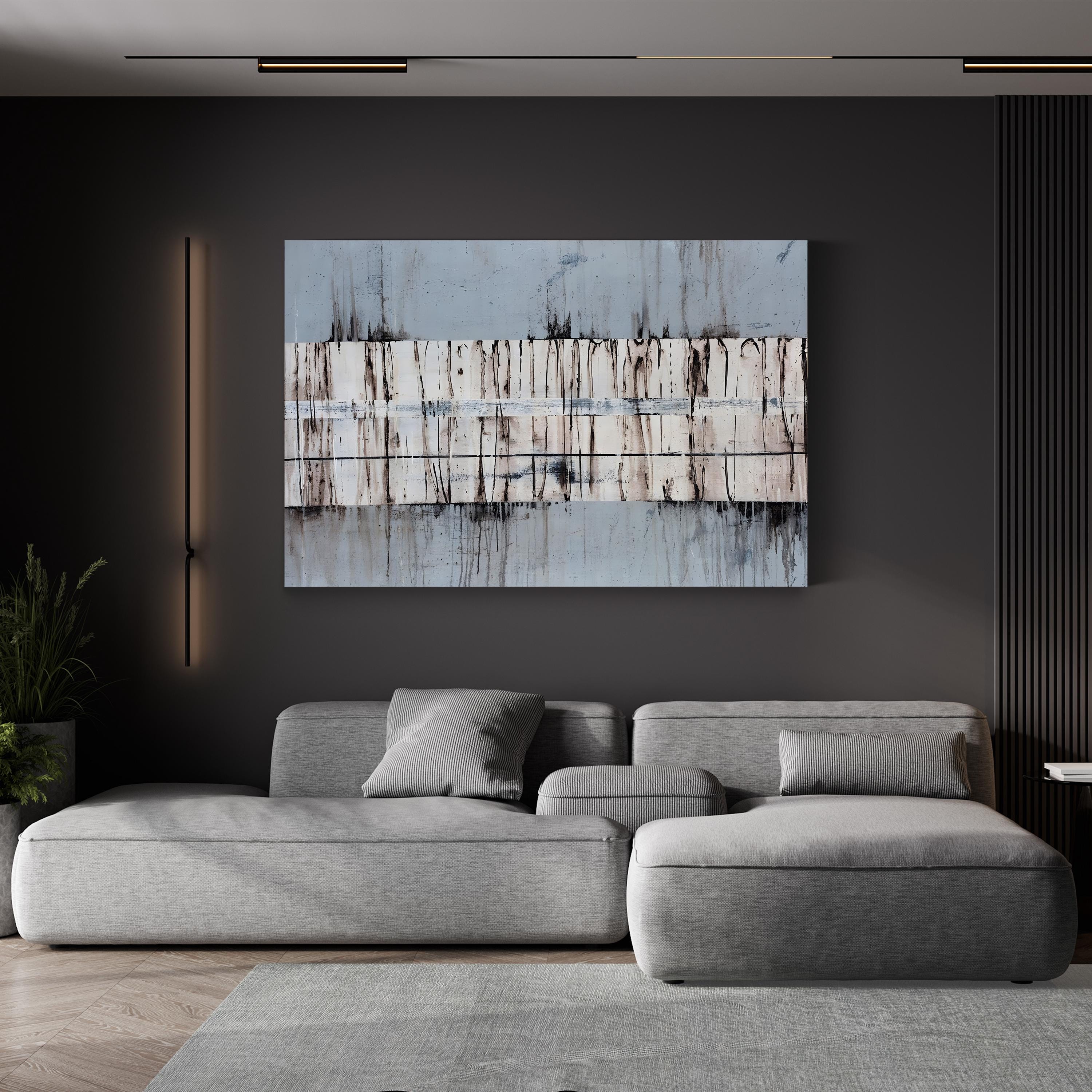 Granite Canvas Art by Sydney Edmunds – Framed Abstract Stone Texture Wall Art