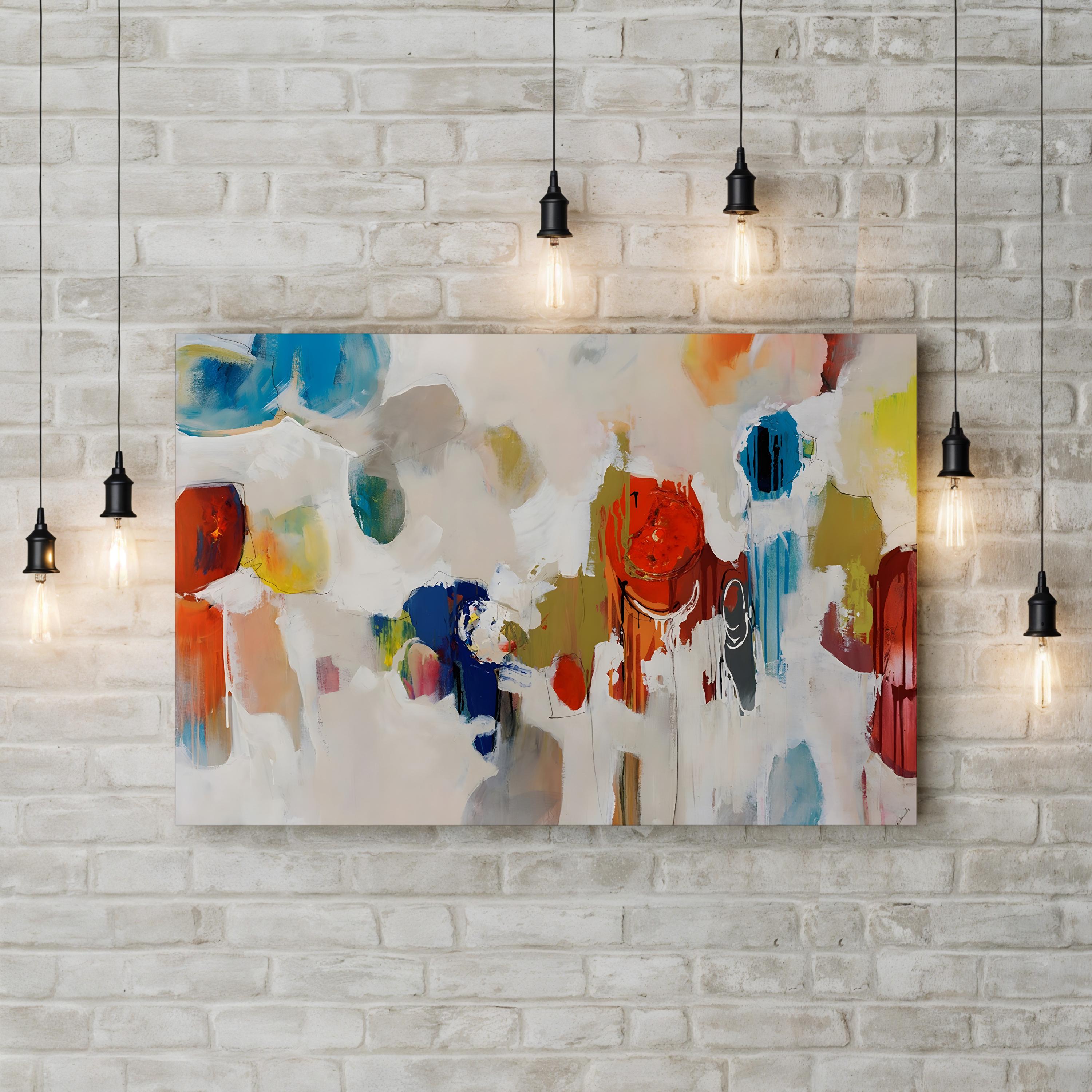Gum Drop – Framed Contemporary Abstract Canvas Art by Sydney Edmunds