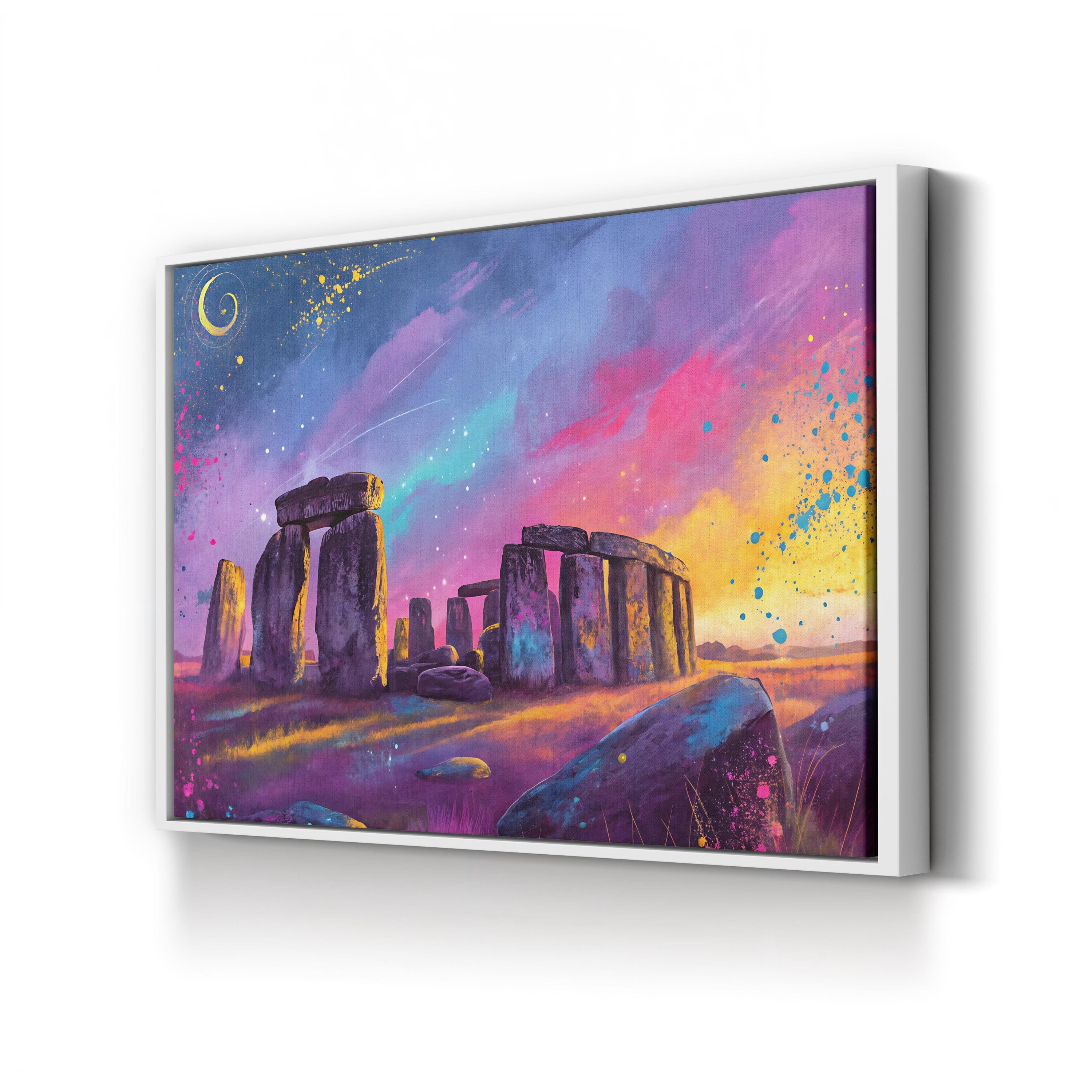 Stonehenge – Period Illustration Wall Art | Mystical Monument Landscape Canvas Print