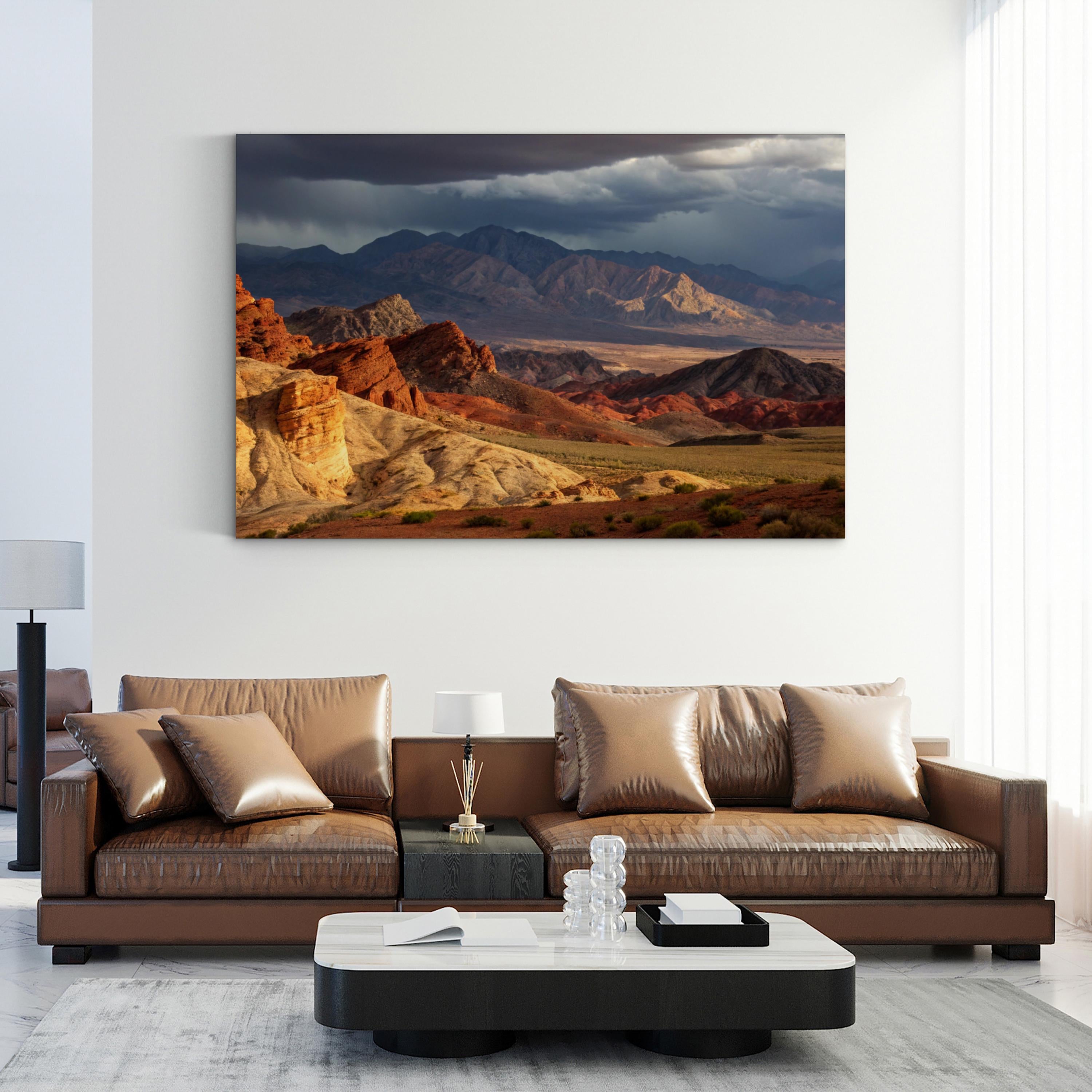 Desert Mountain Rock Formations – Vintage Photography Wall Art | Landscape Canvas Print