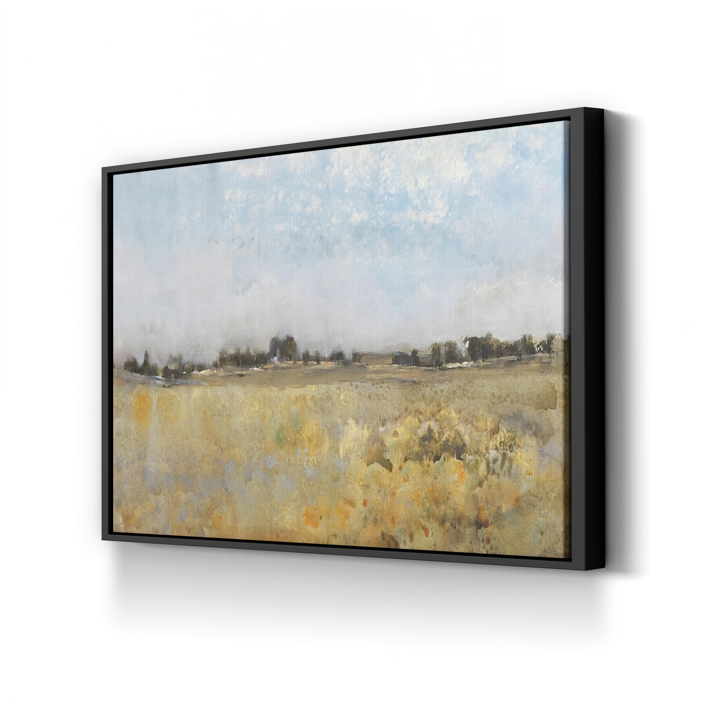 Harvest Field I – Framed Western Pastoral Landscape Canvas Art by Tim O’Toole