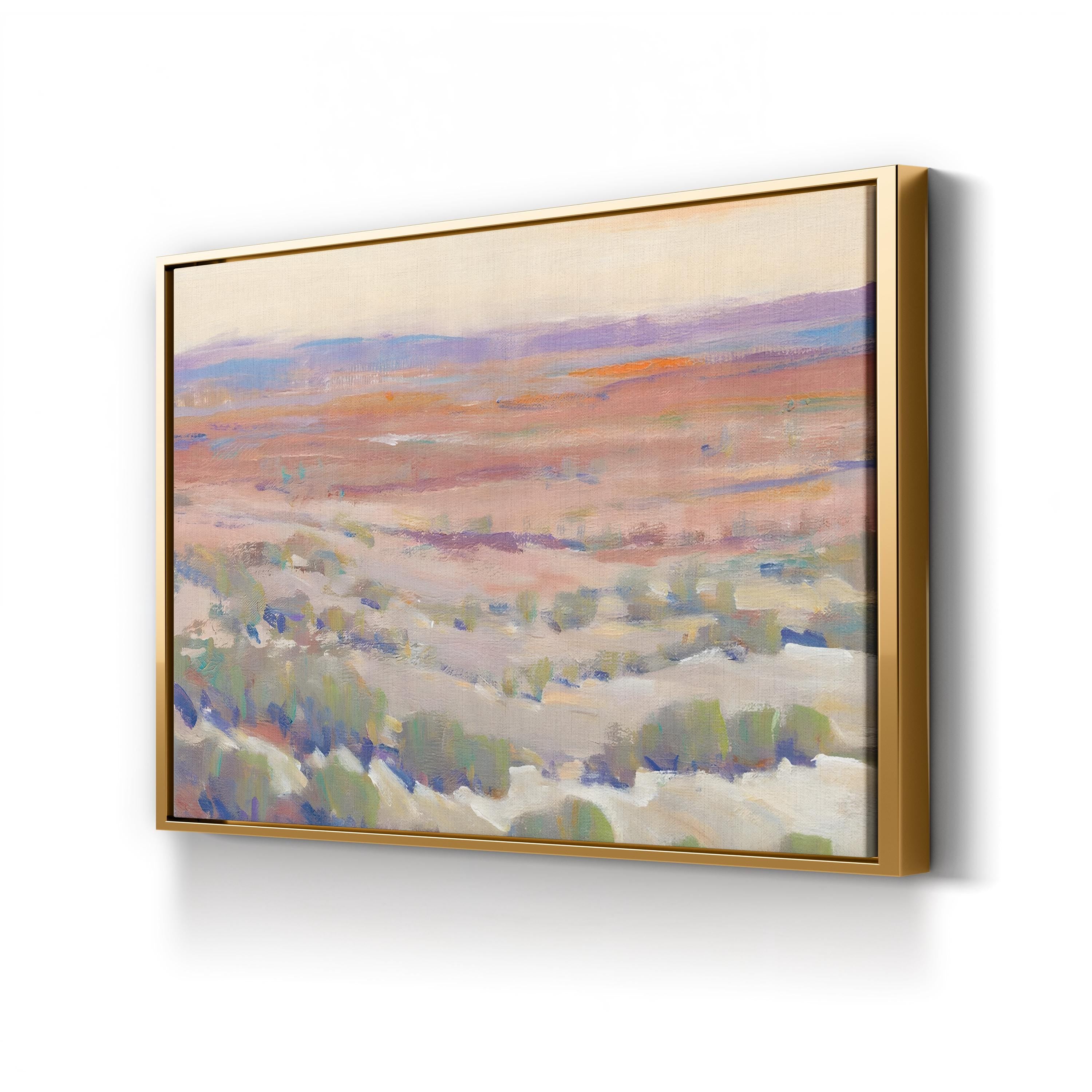 High Desert Pastels II – Framed Contemporary Desert Landscape Canvas Art by Tim O’Toole