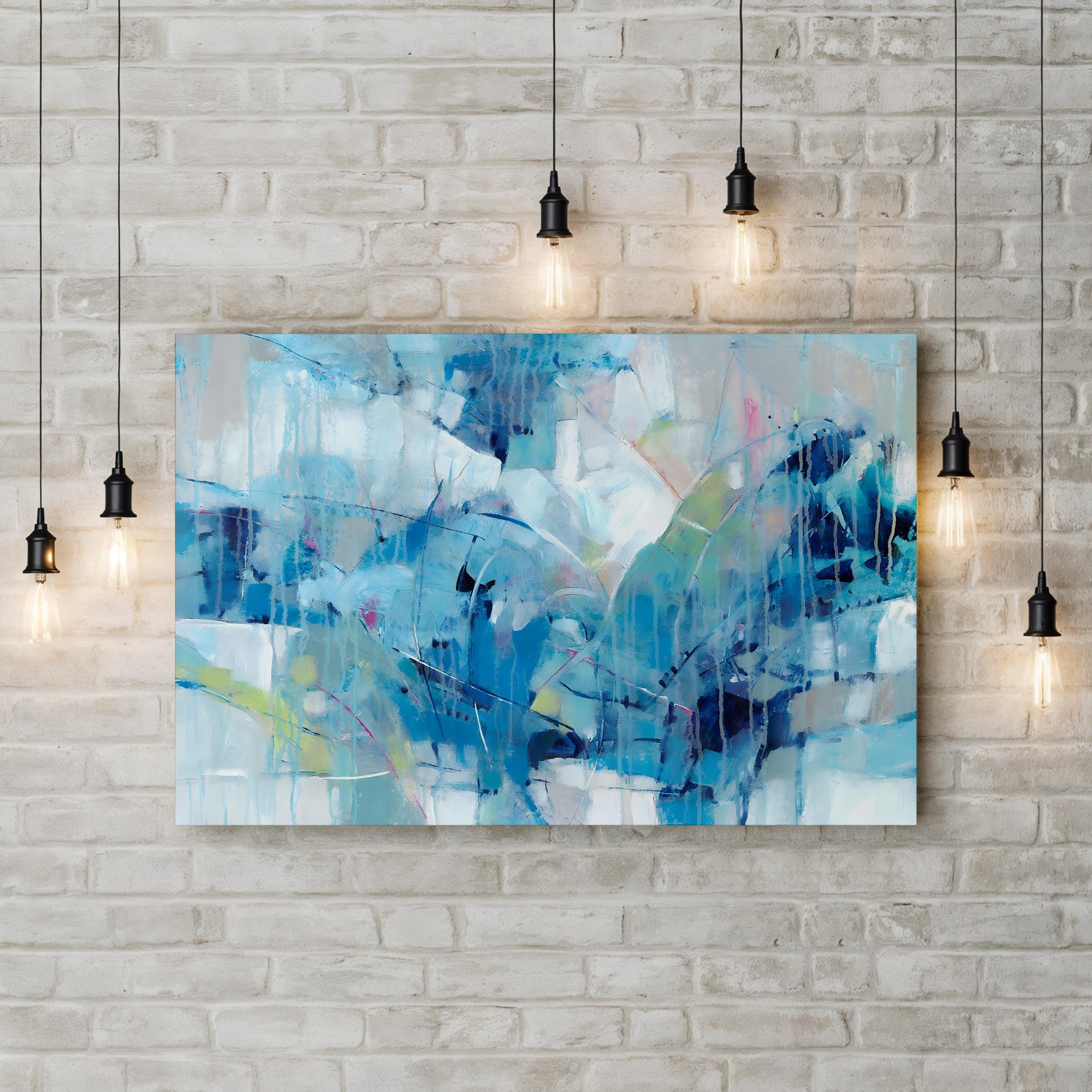 Ice Breaker I Wall Art by Tim O'Toole – Cool Blue Contemporary Abstract Canvas