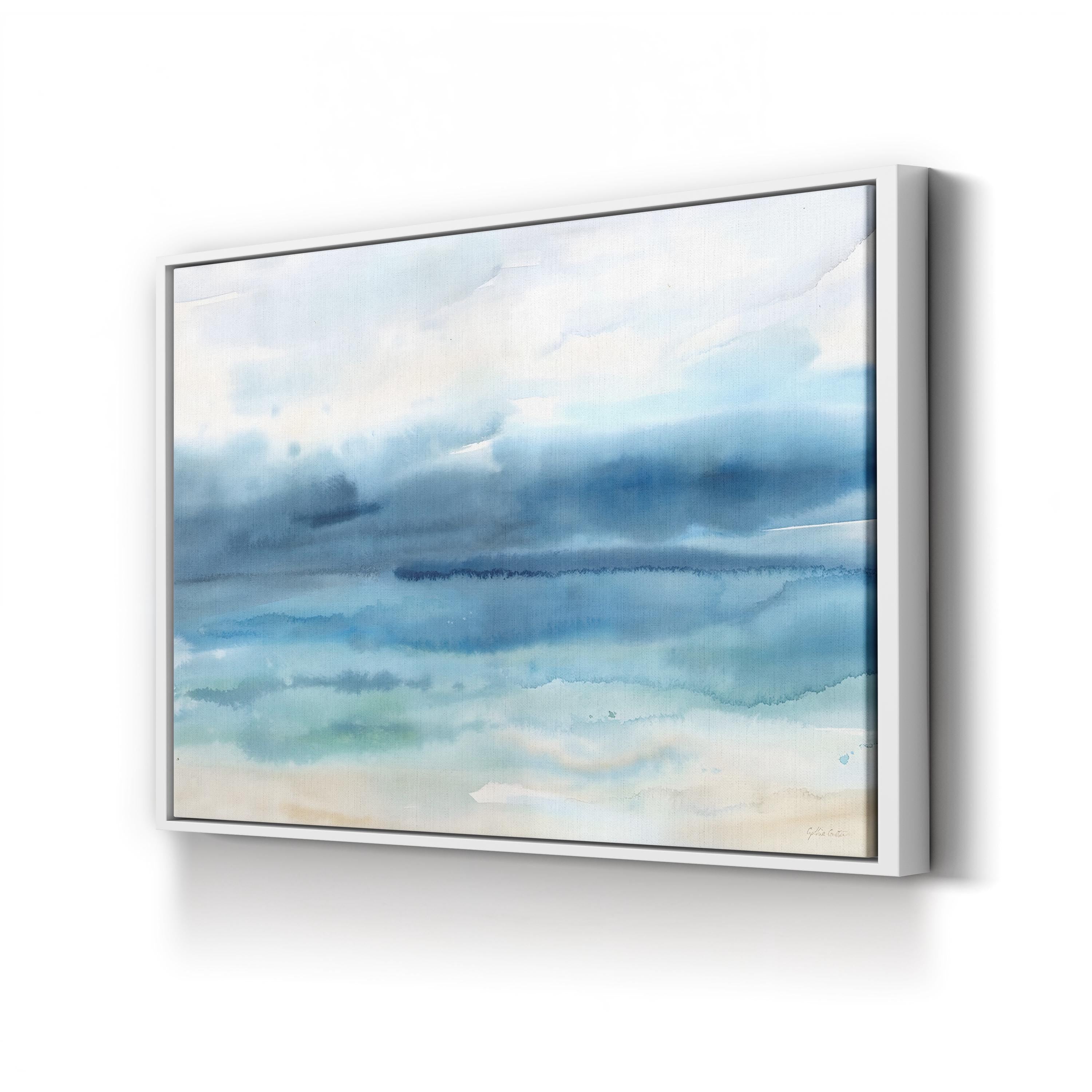 Indigo Seascape Canvas Art: Deep Blue Ocean Painting by Cynthia Coulter