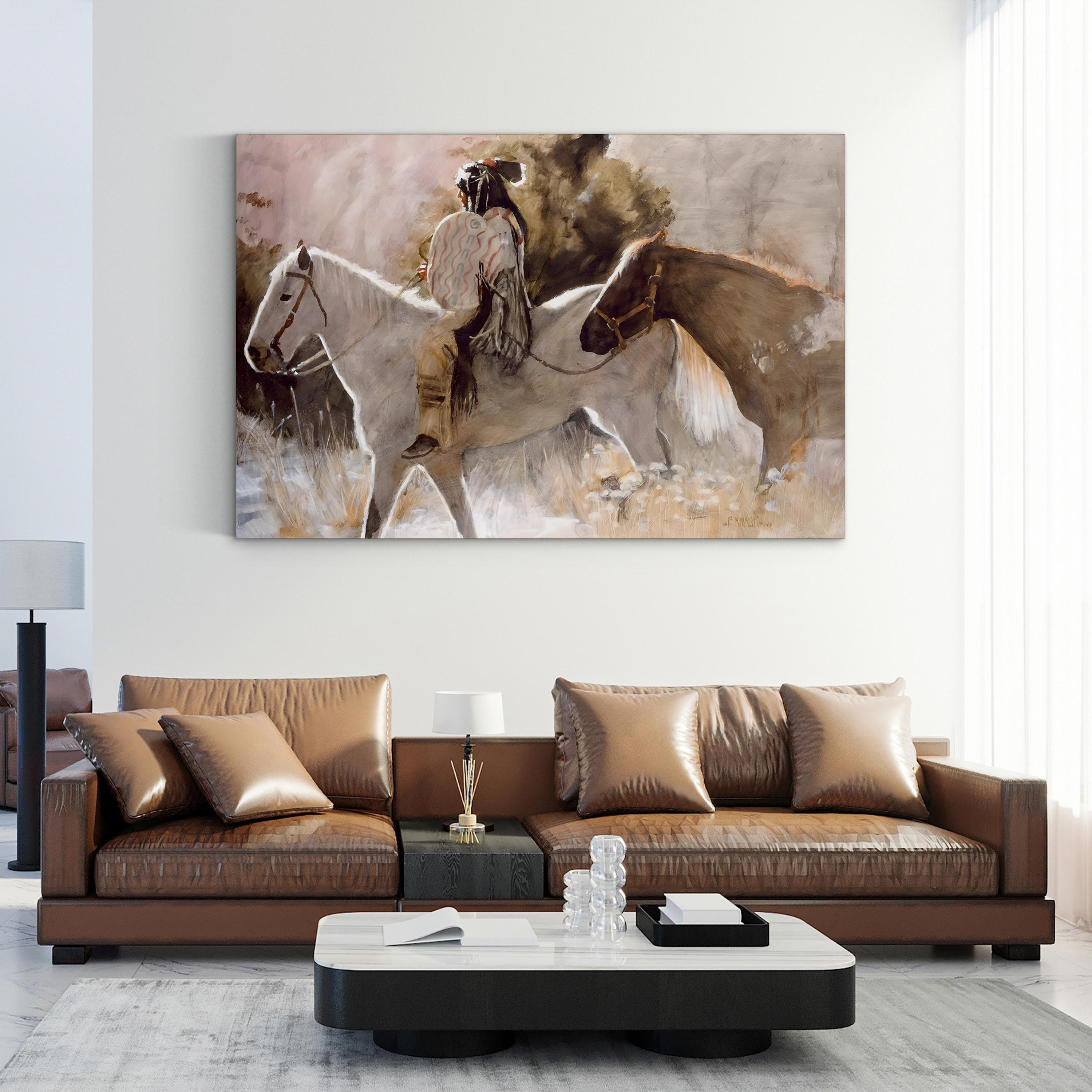 In the Lead, Native American Western Horse Wall Art by J.E. Knauf