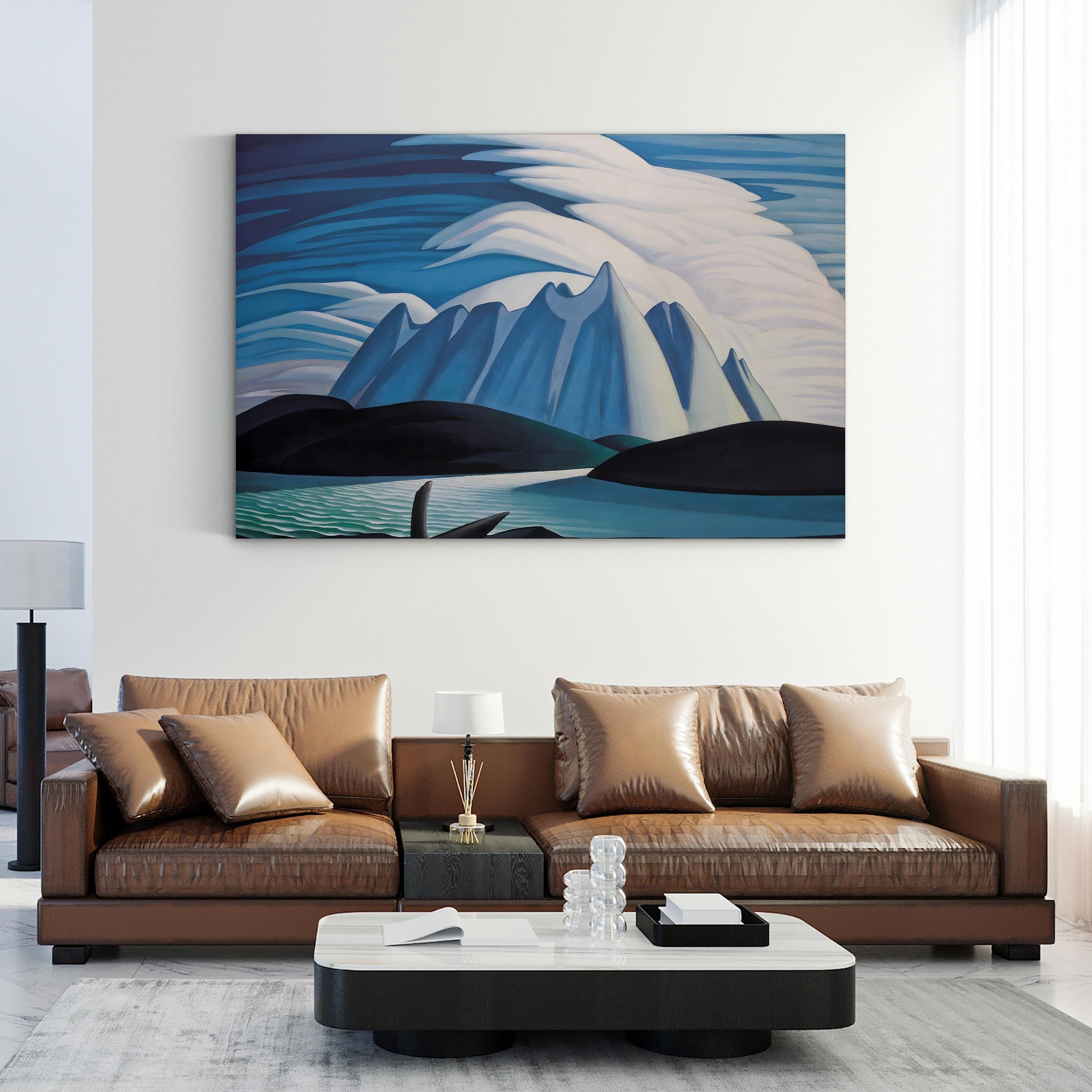 Lake and Mountain Wall Art by Lawren Harris | Canadian Group of Seven Landscape Canvas Print