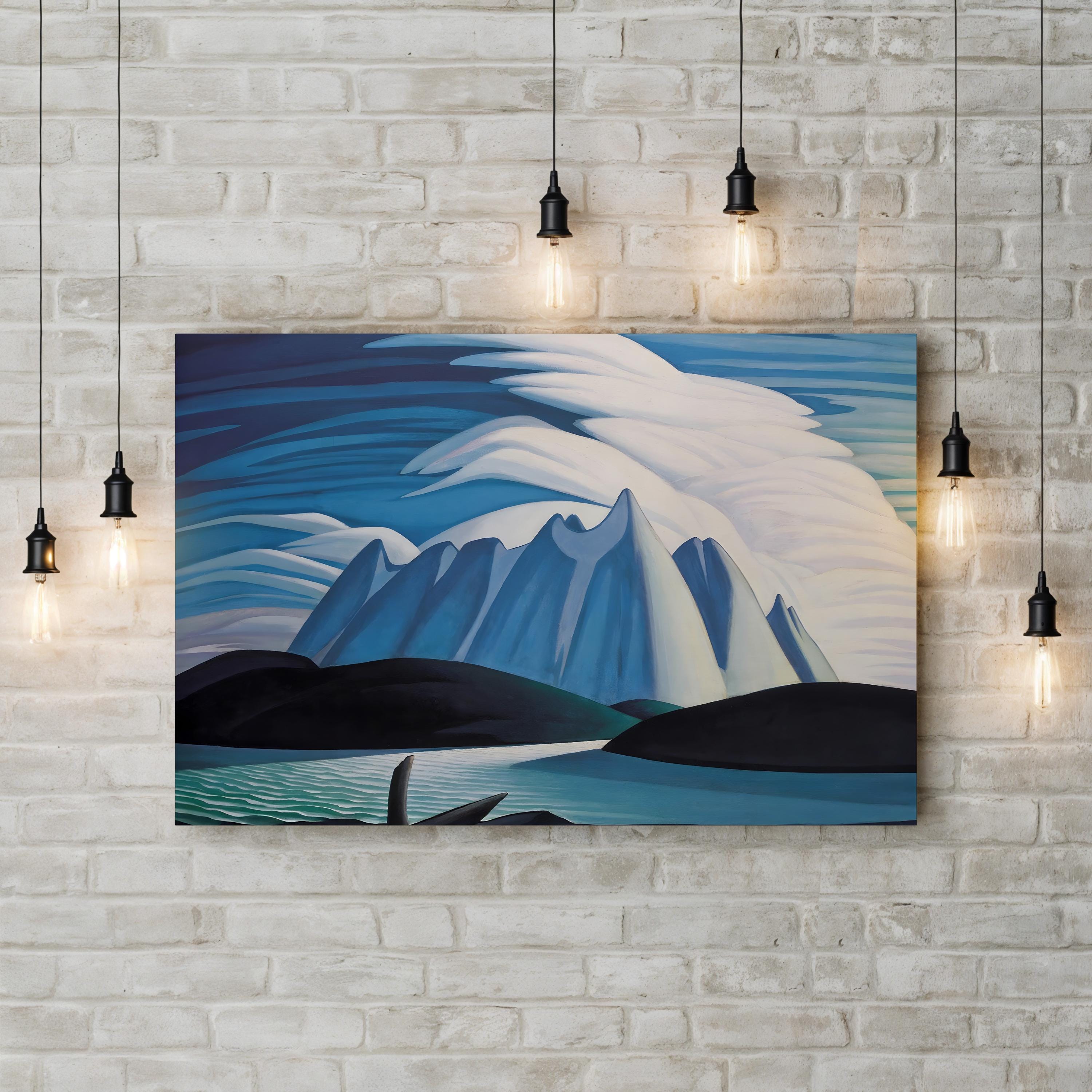 Lake and Mountain Wall Art by Lawren Harris | Canadian Group of Seven Landscape Canvas Print