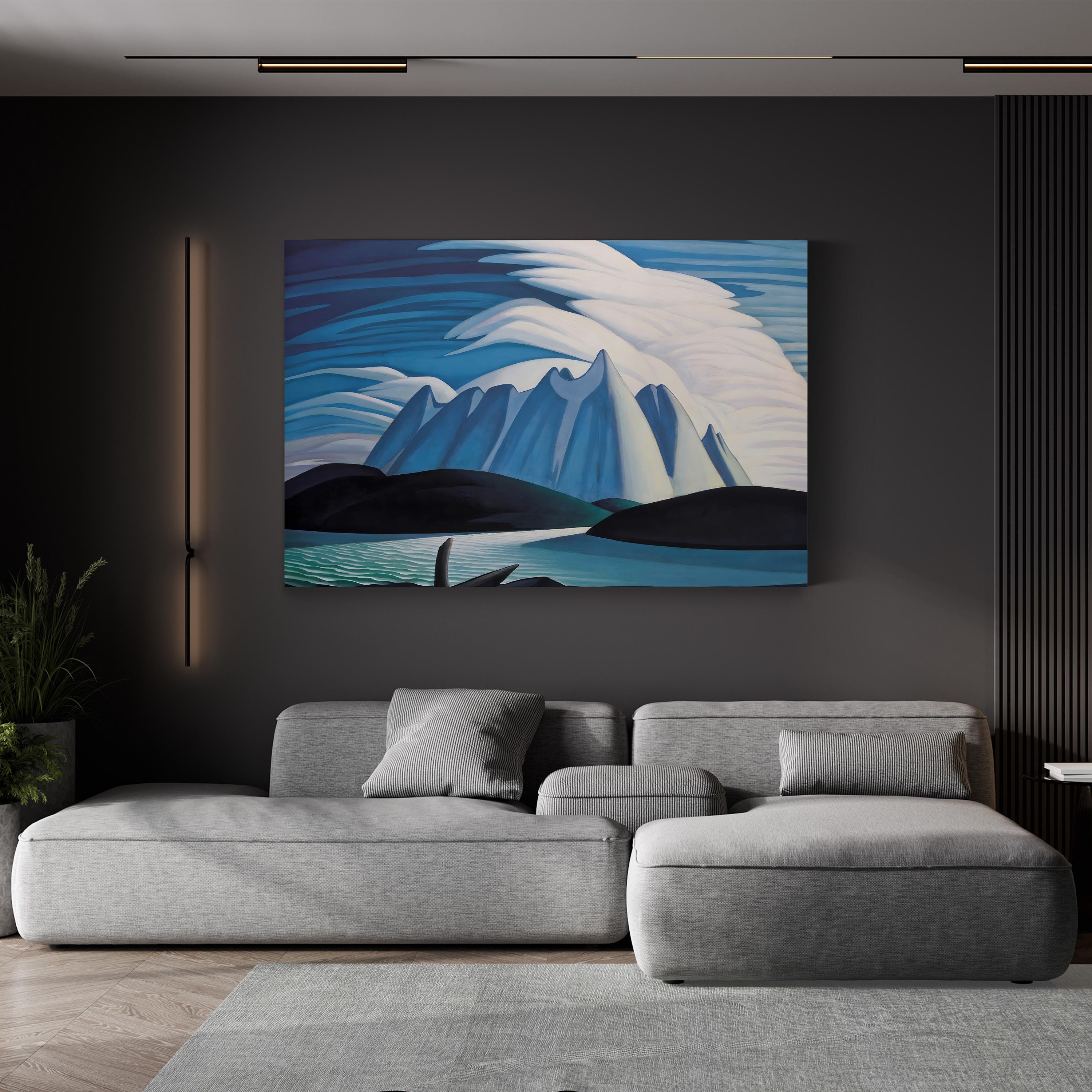 Lake and Mountain Wall Art by Lawren Harris | Canadian Group of Seven Landscape Canvas Print