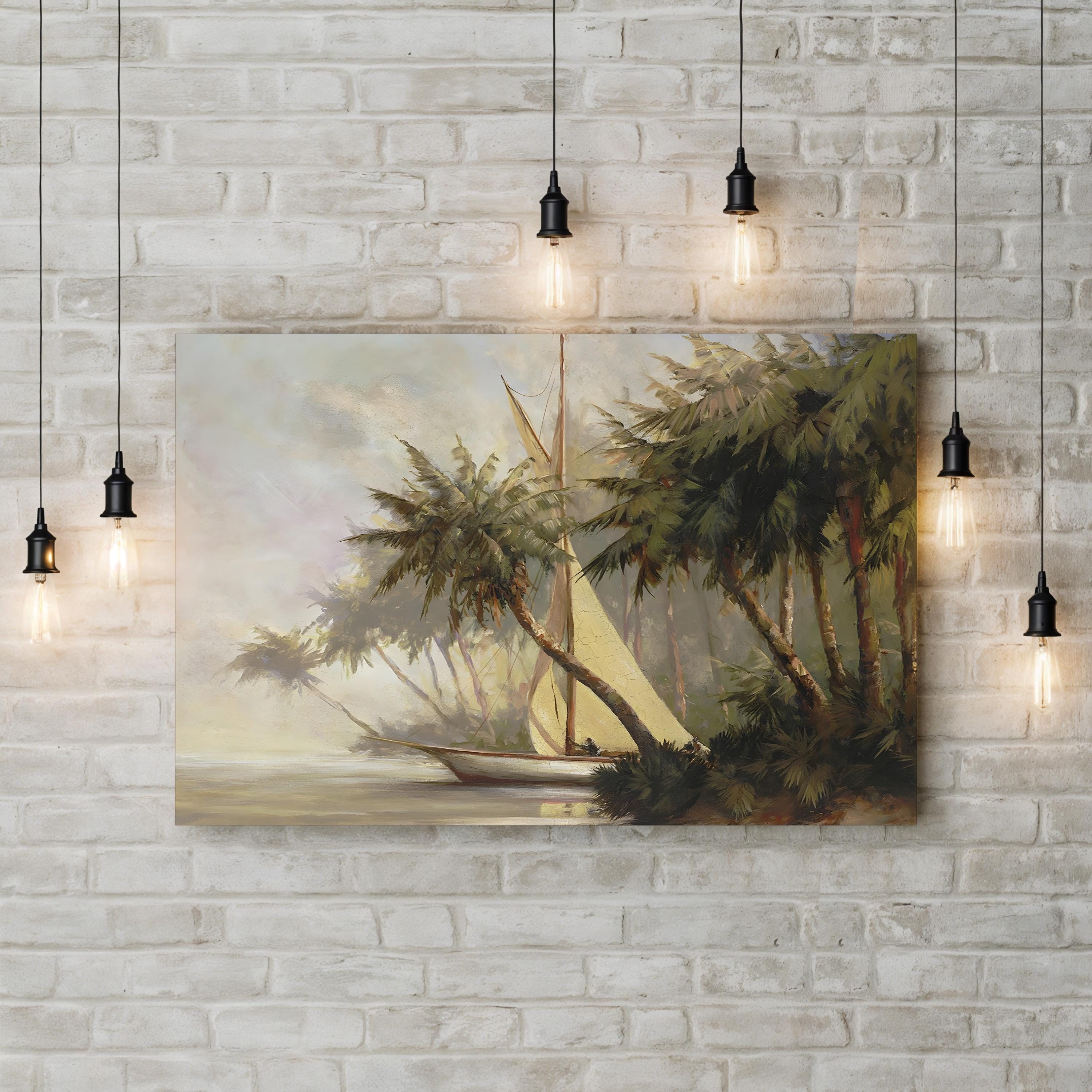 Leaving Out | Abstract Sailboat Coastal Wall Art