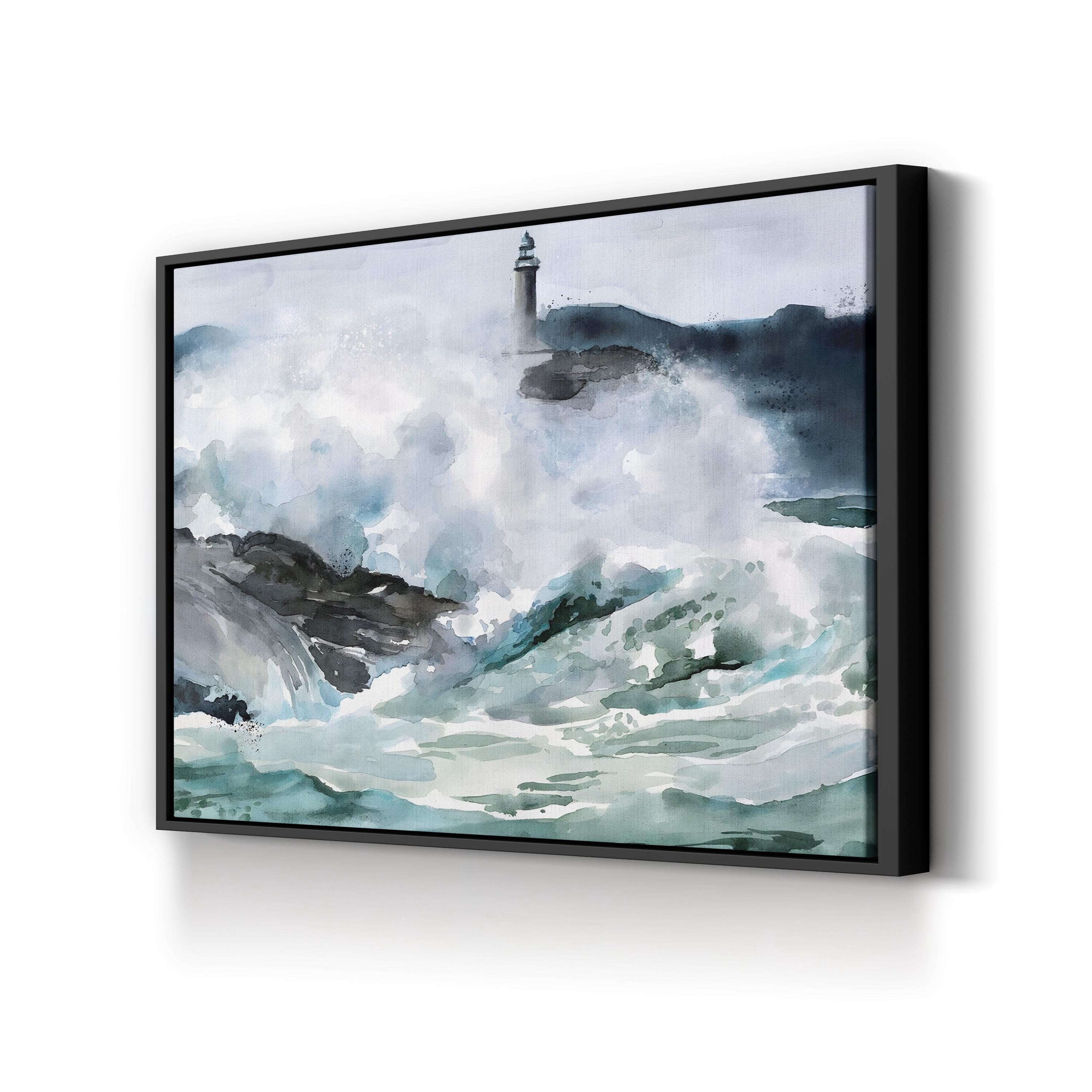 Lighthouse Waves II Wall Art by Jennifer Paxton Parker