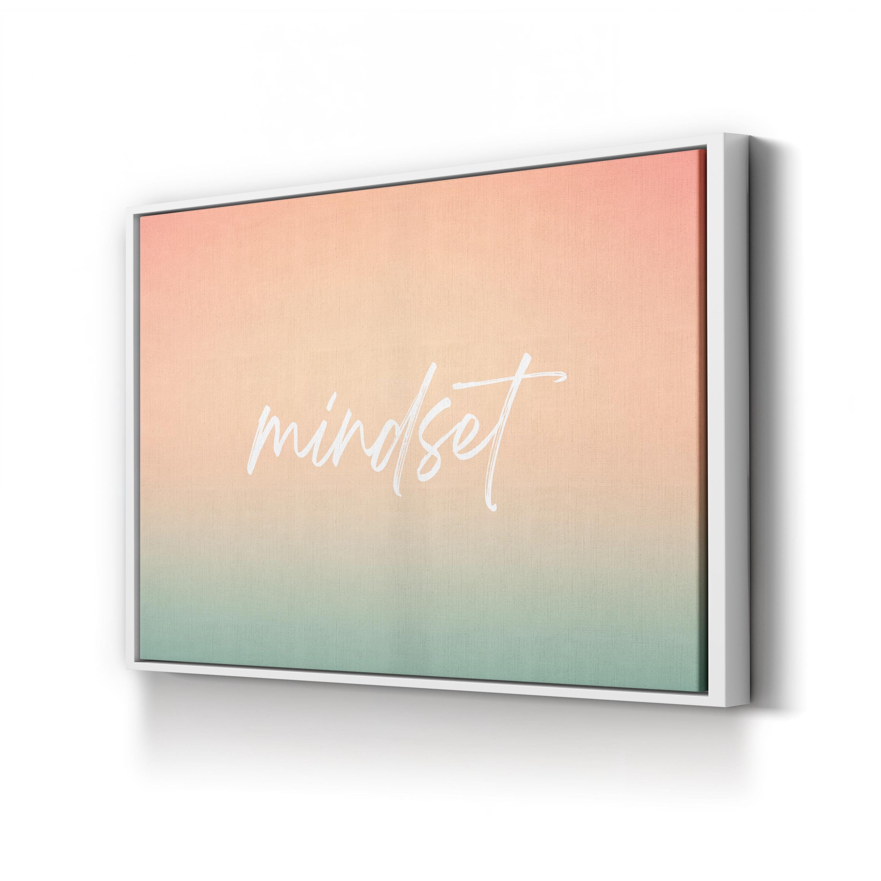 Summer Mindset Coastal Typography – Typographic Wall Art | Motivational Canvas Print
