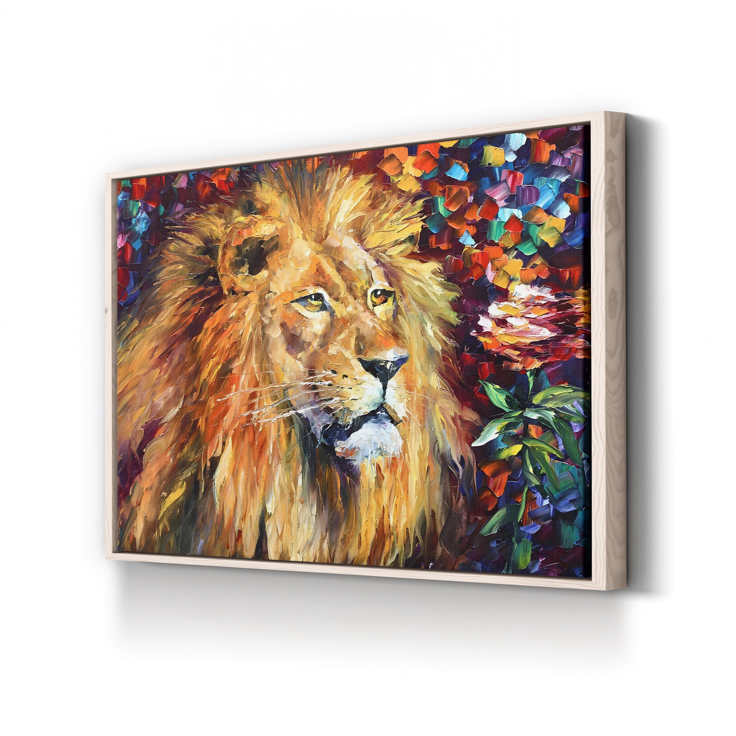 Lion of Zion Wall Art by Leonid Afremov – Contemporary Abstract Lion Painting