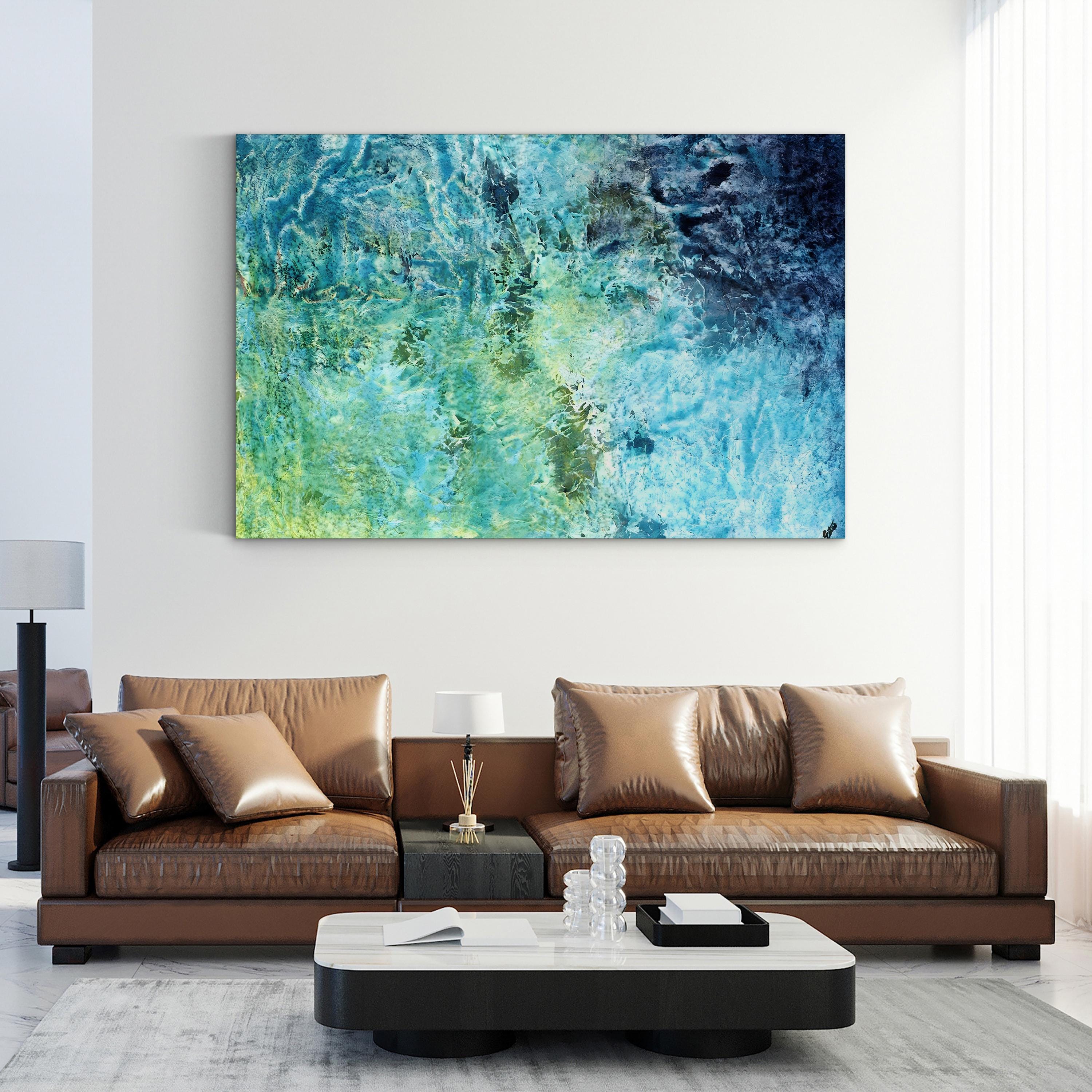 Little Ocean Canvas Art – Tyson Estes Contemporary Abstract Coastal Seascape Print