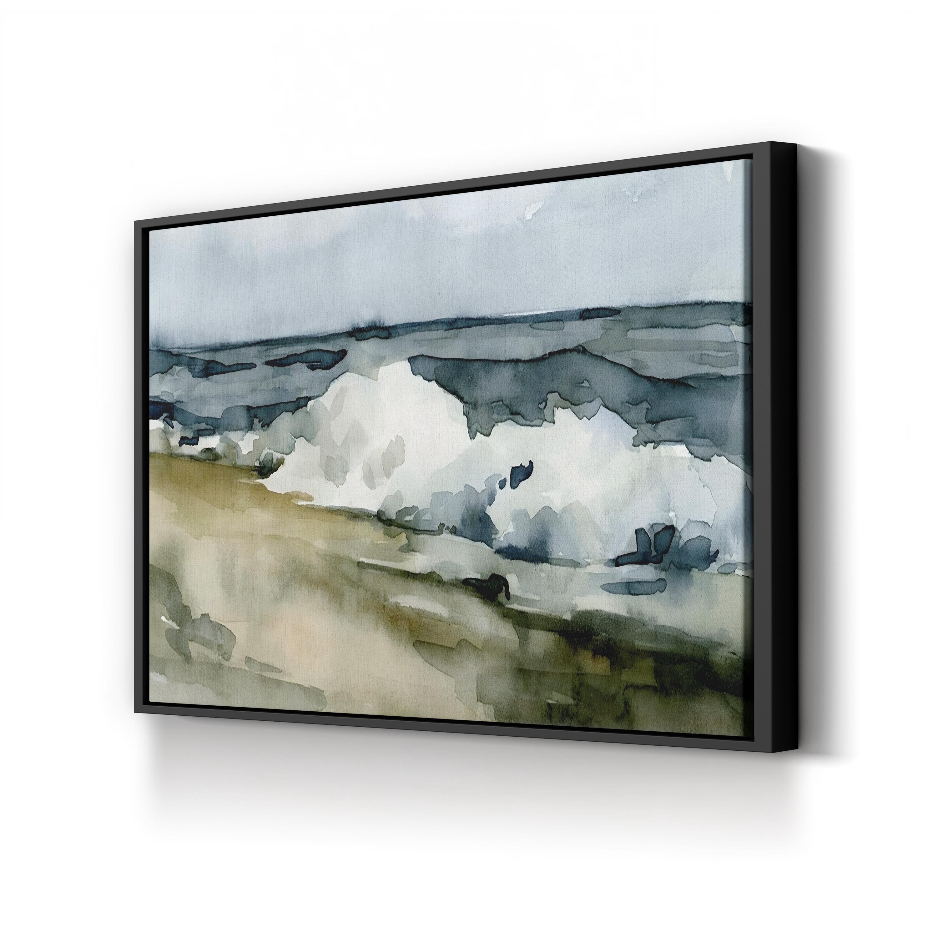 Watercolor Ocean Waves – Period Illustration Wall Art | Coastal Canvas Print