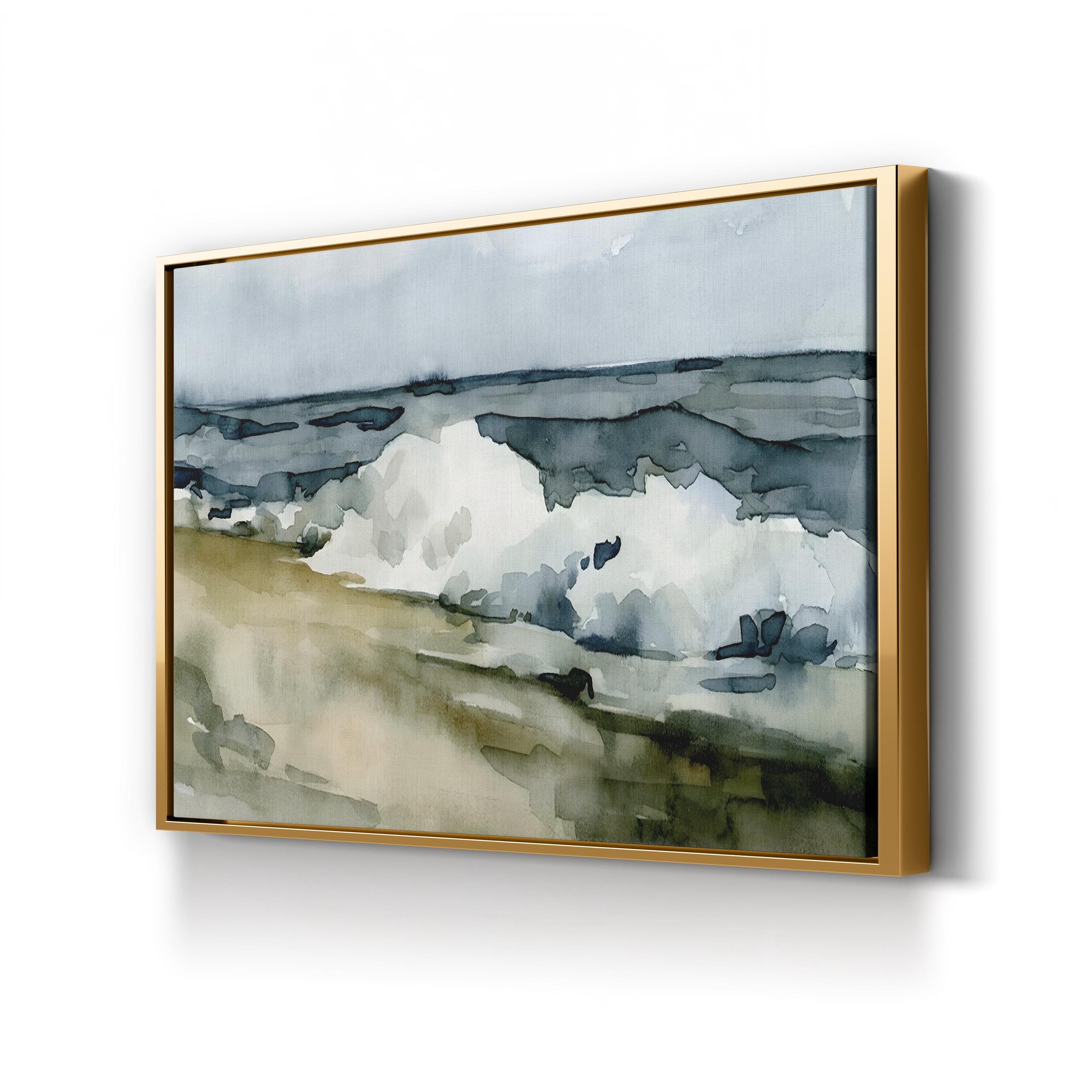 Watercolor Ocean Waves – Period Illustration Wall Art | Coastal Canvas Print